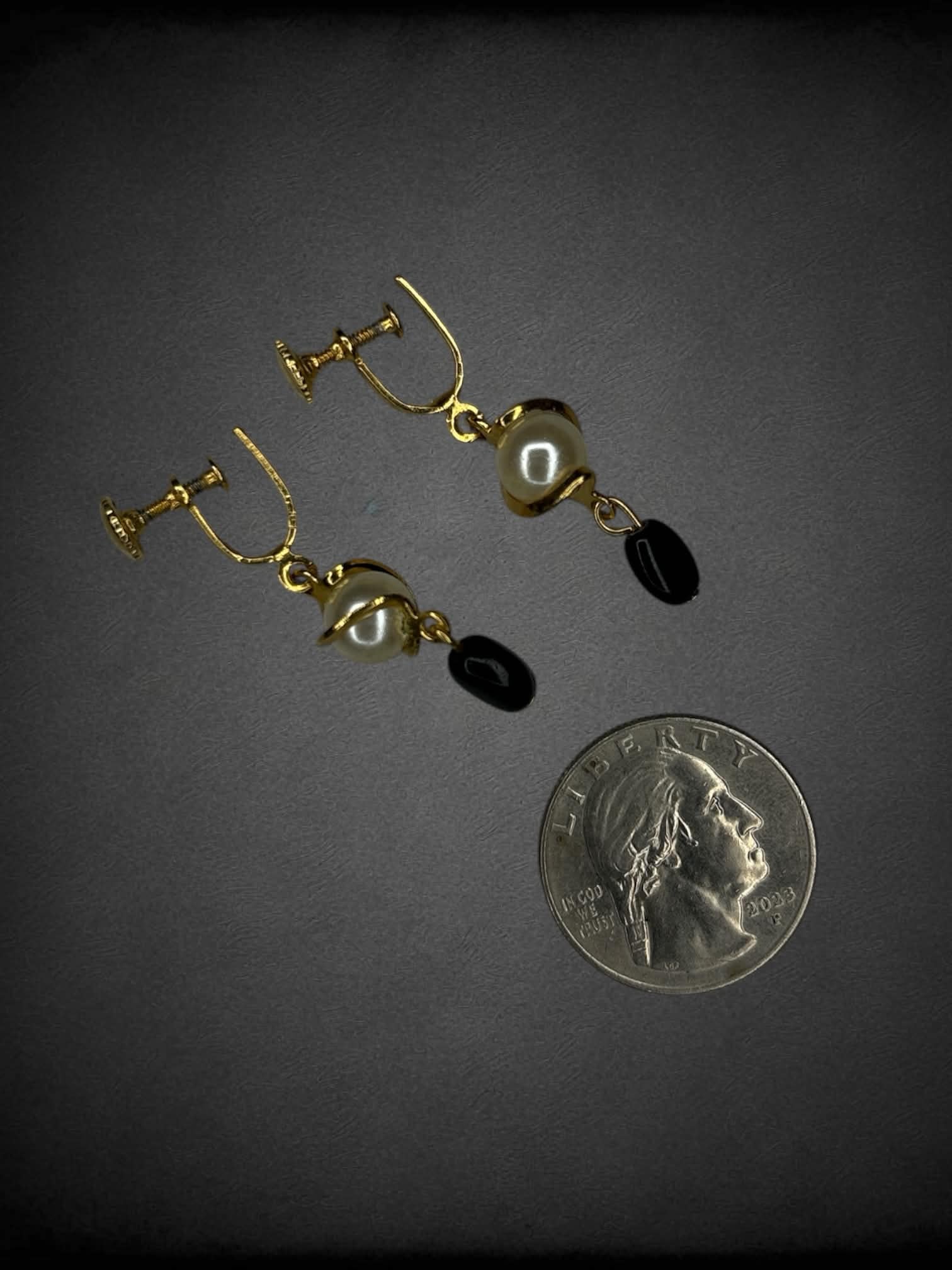 Vintage clip-on earrings with beads