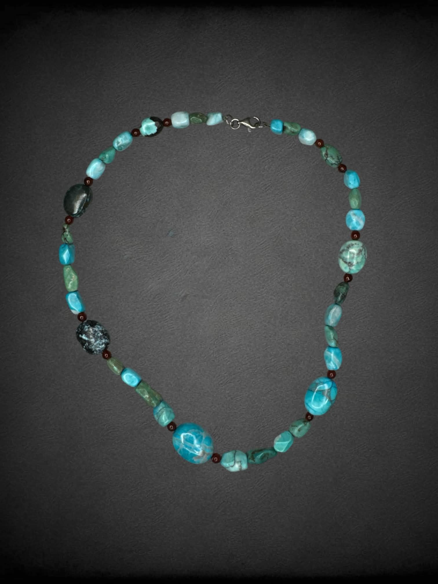 Blue bead necklace