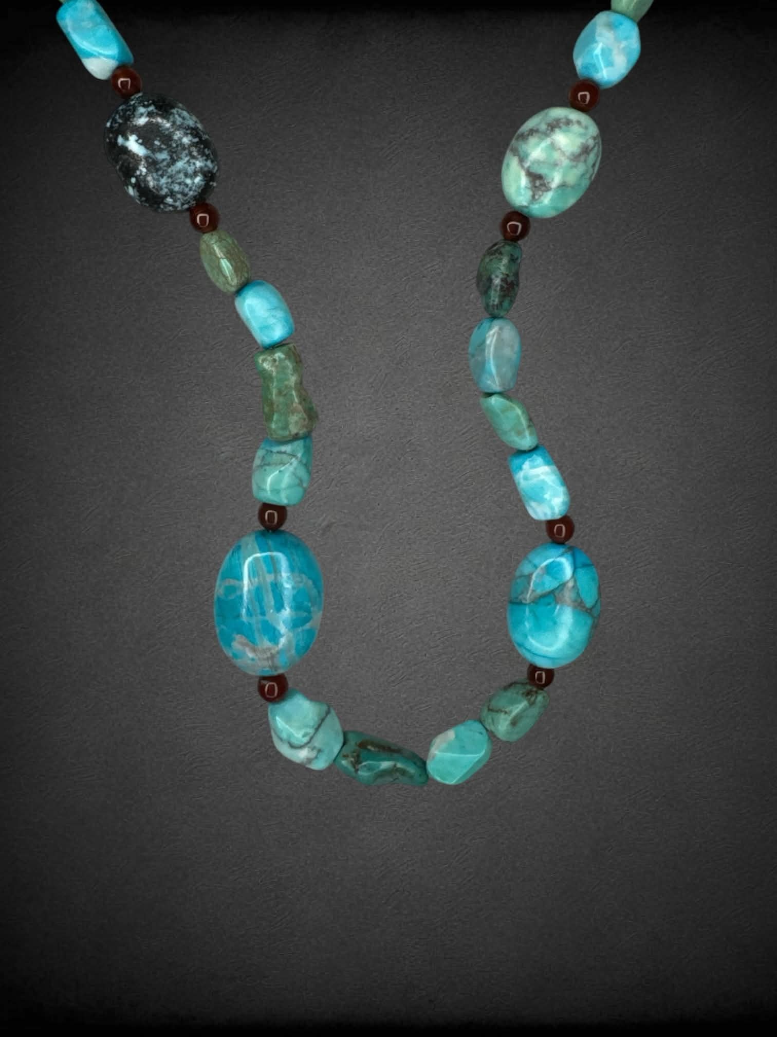 Blue bead necklace