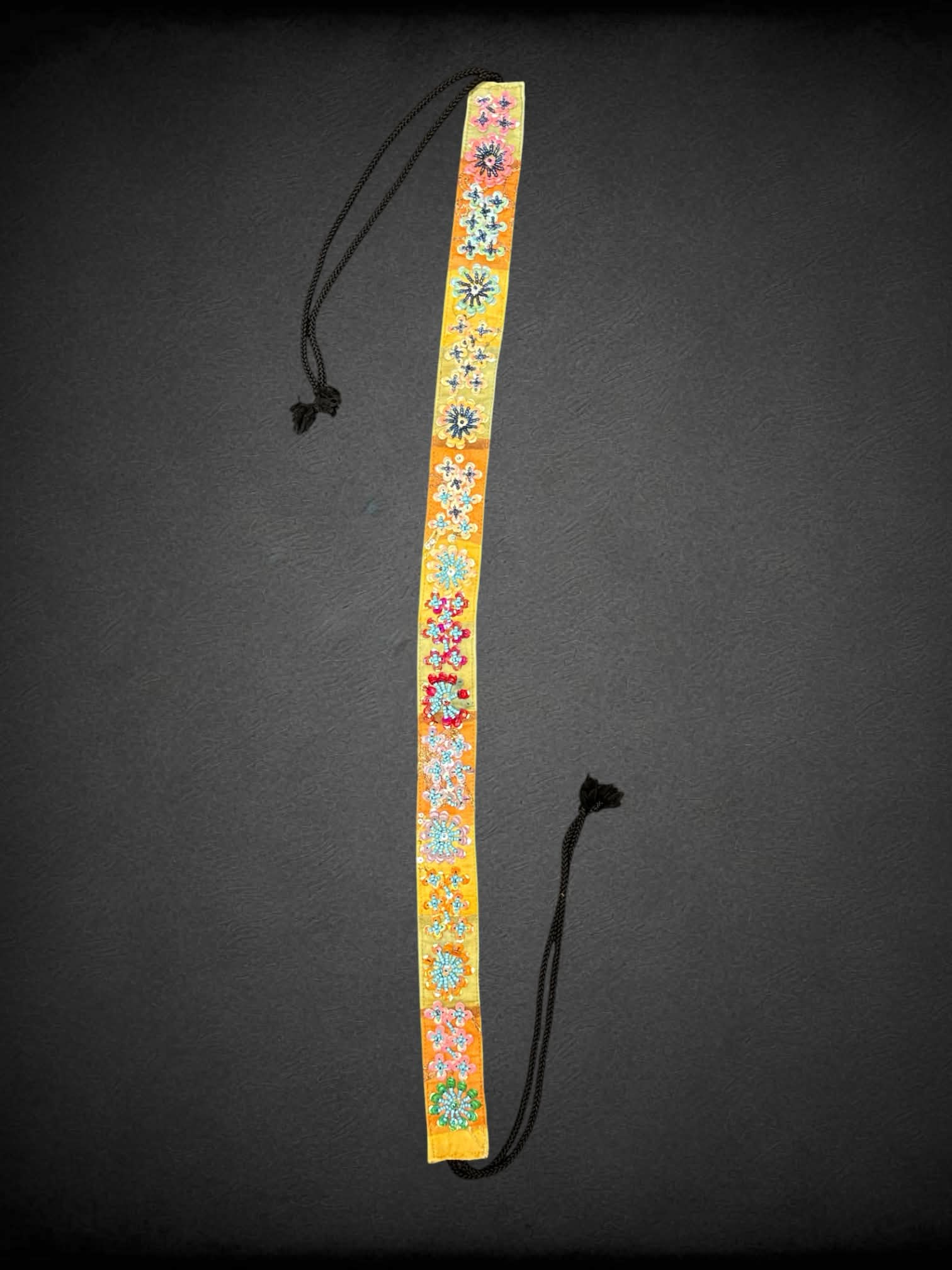 Hand made colorful beaded sequin belt