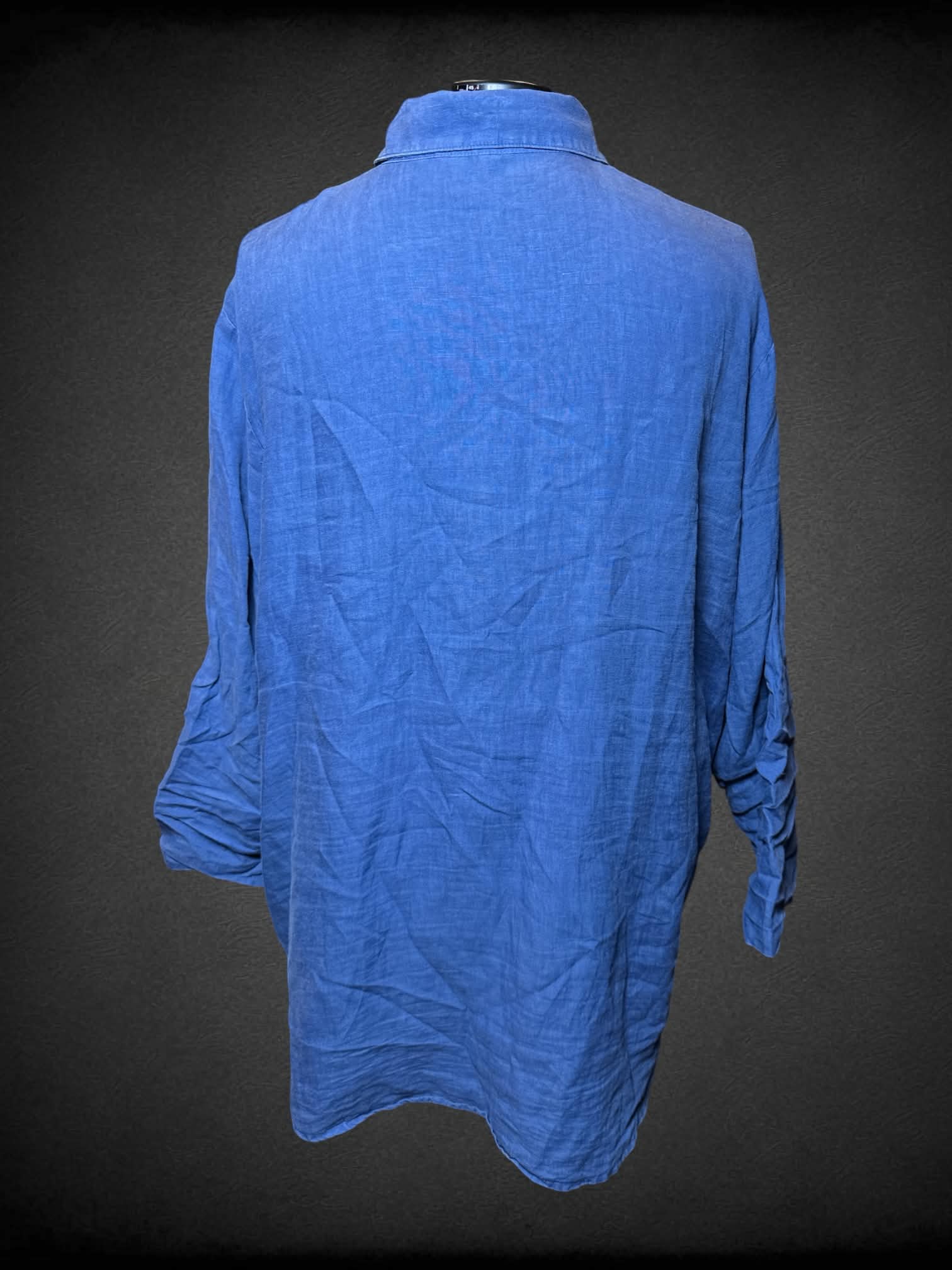 3X Soft Surroundings blue button-up shirt