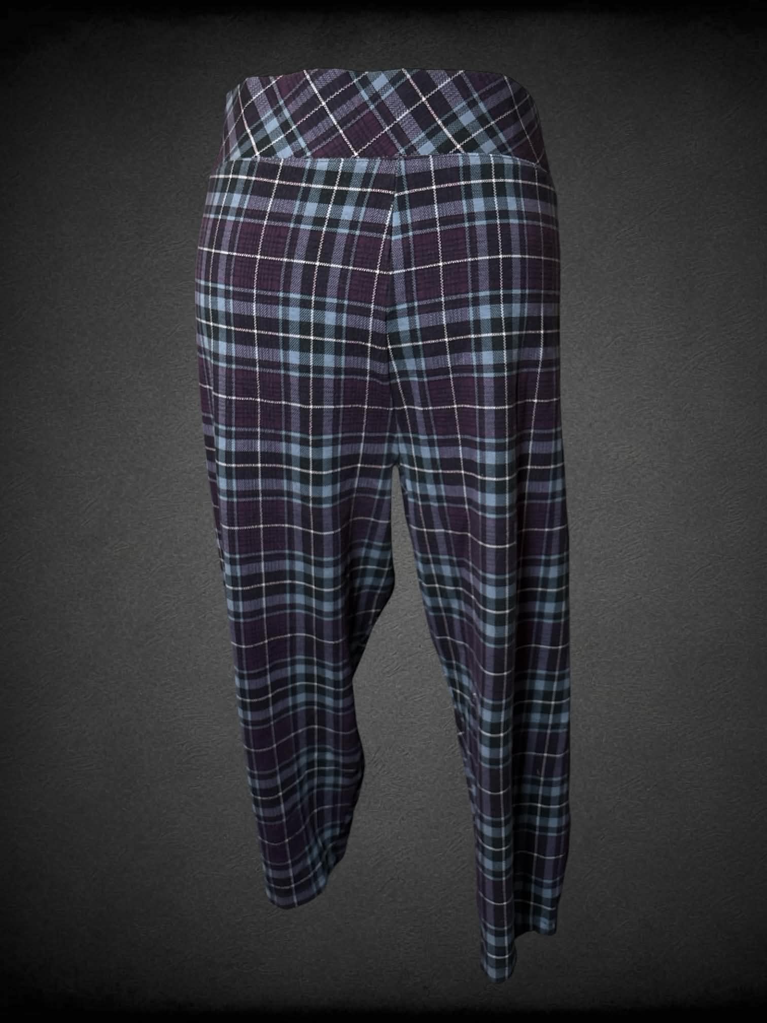 6X Torrid purple & blue plaid pants