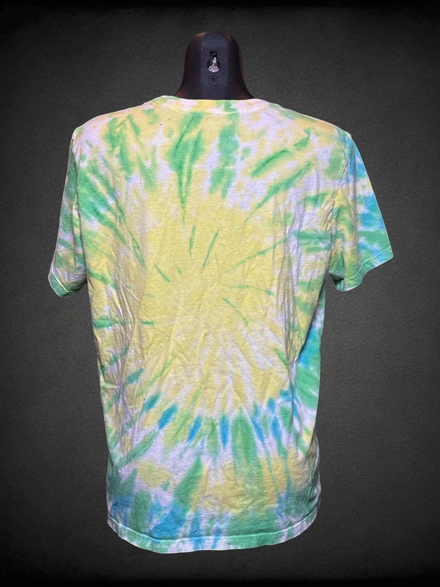 M Sesame Street yellow tie-dye t shirt with “Cookie Monster” graphic on front