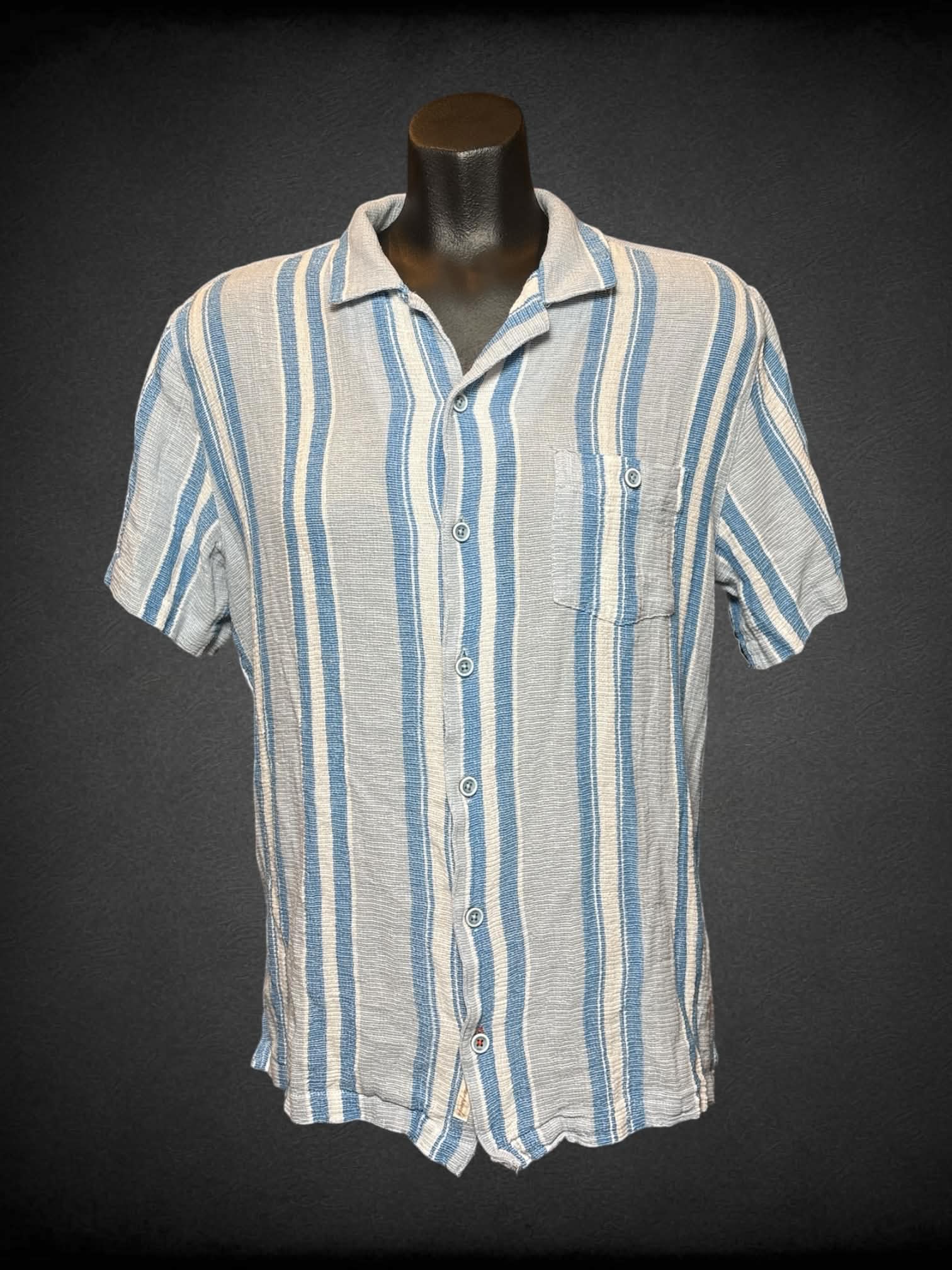M Weatherproof Vintage blue striped button-up