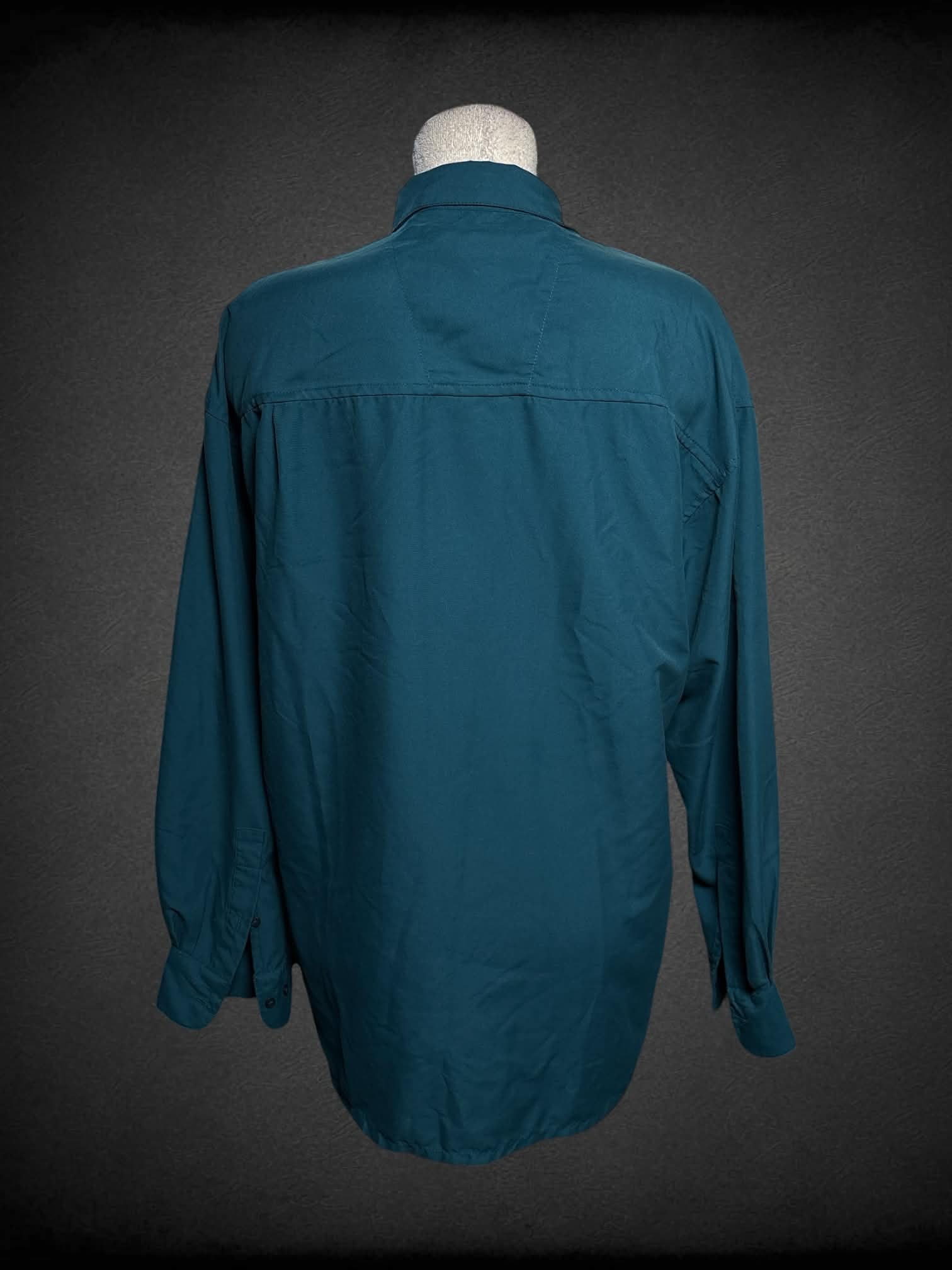 L Chereskin deep teal button-up shirt