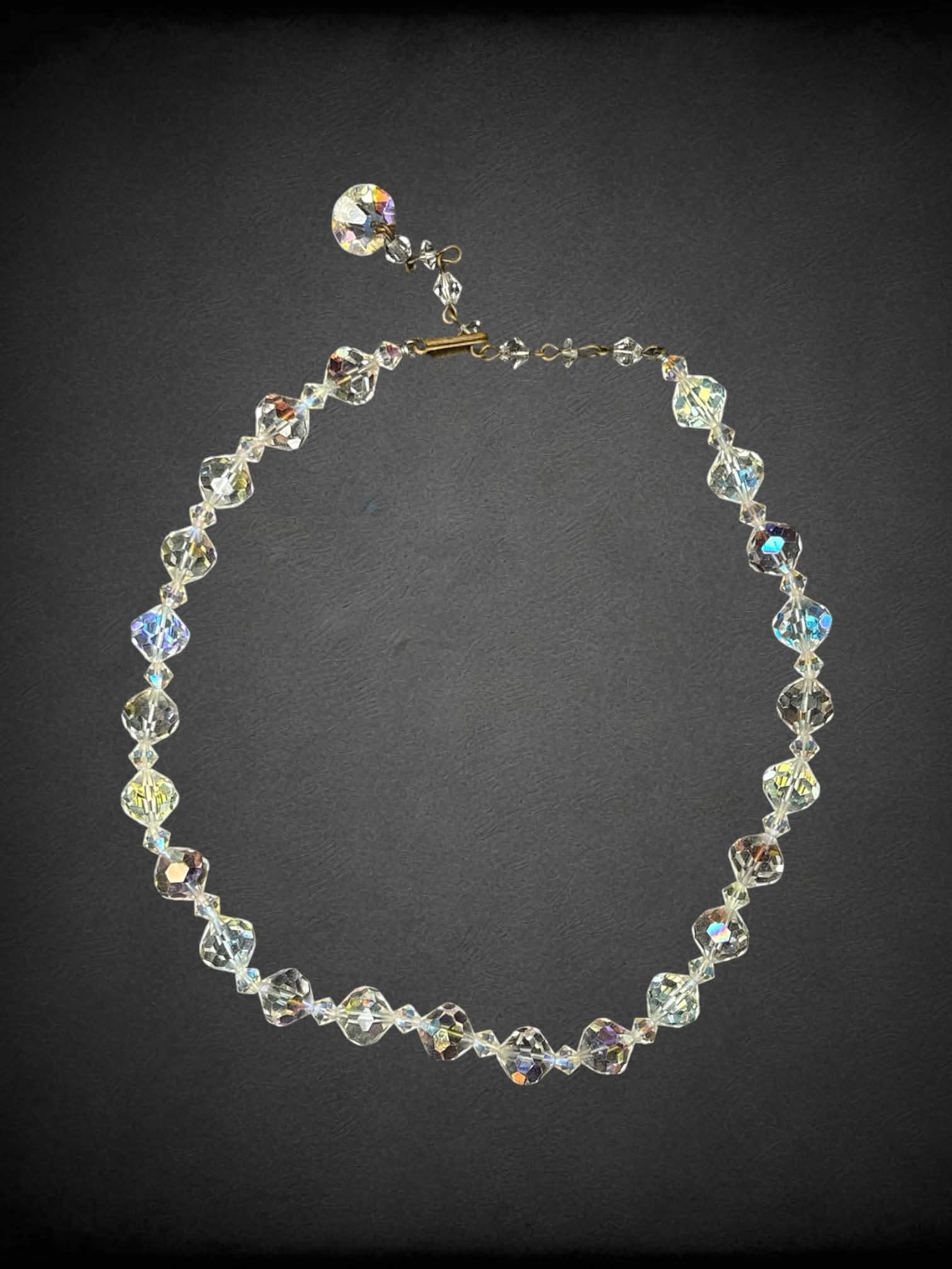 Vintage crystal beaded choker