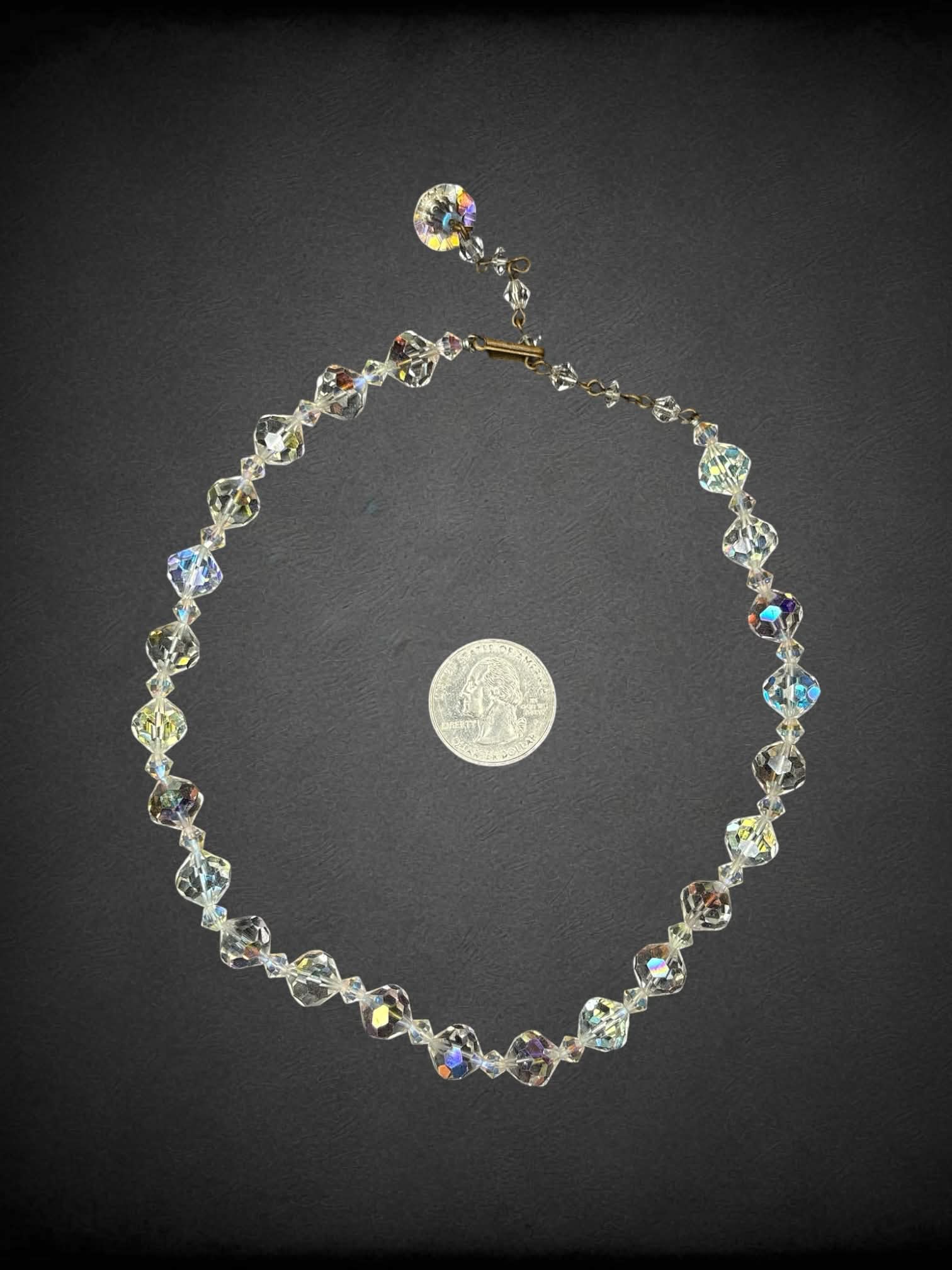 Vintage crystal beaded choker