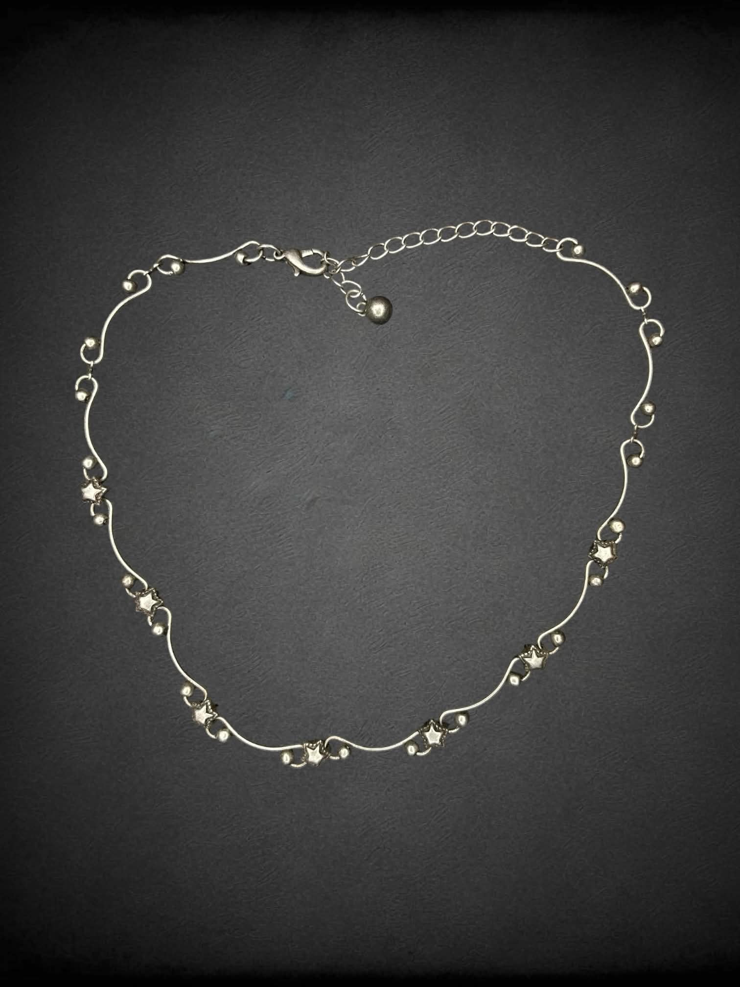 Silver Star charm choker
