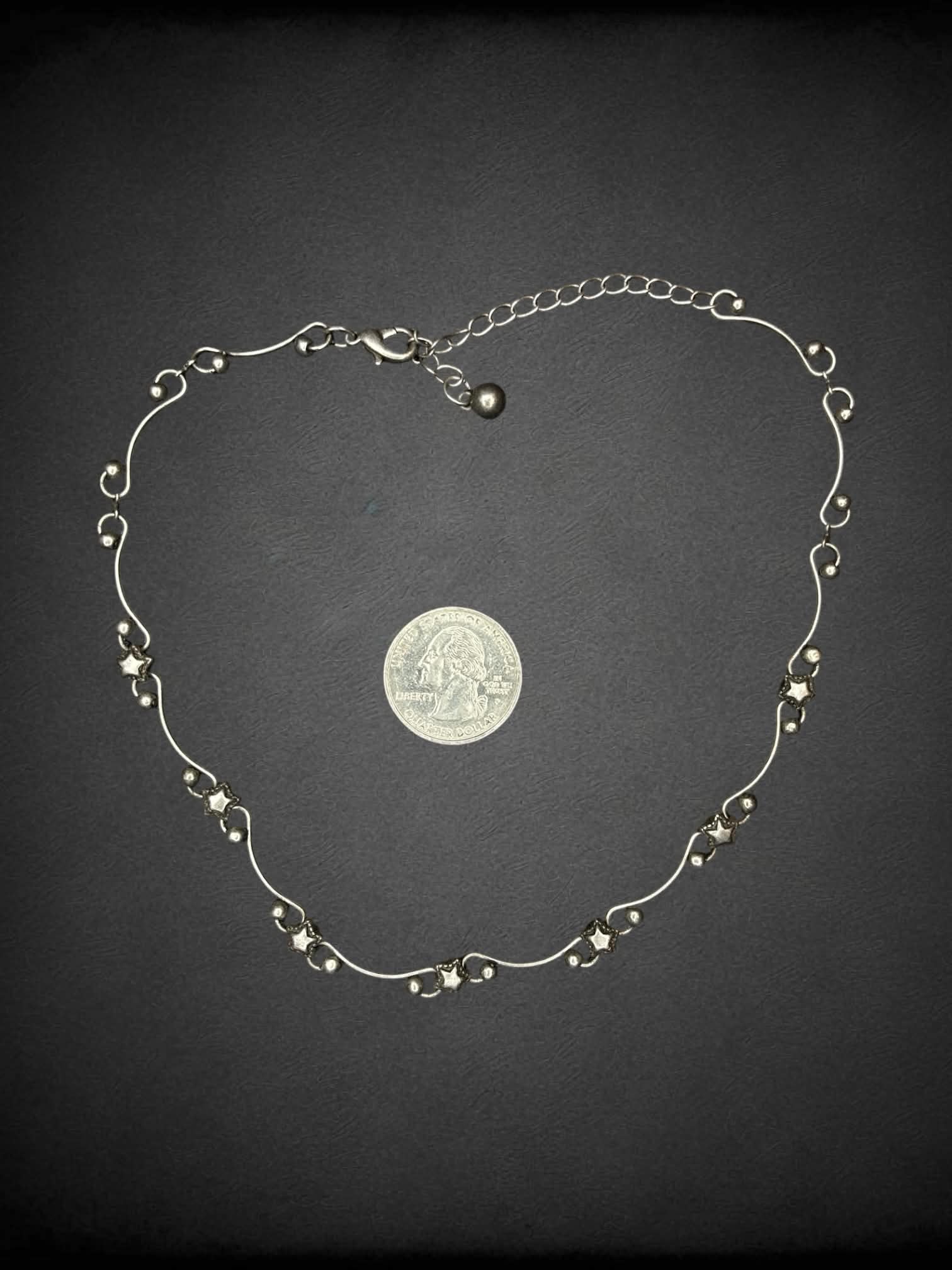 Silver Star charm choker