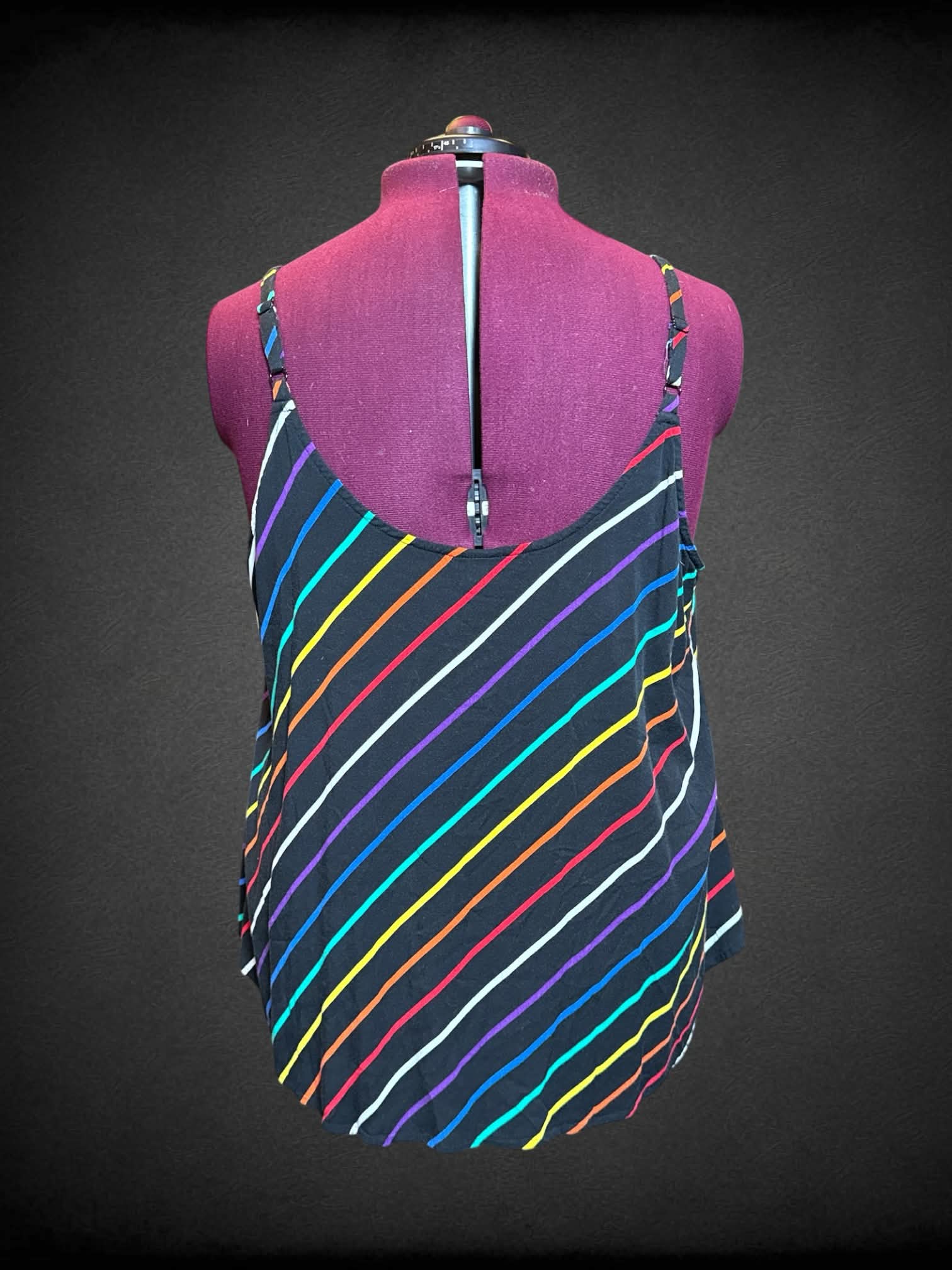 2X Torrid back sleeveless top with rainbows stripes, and adjustable straps