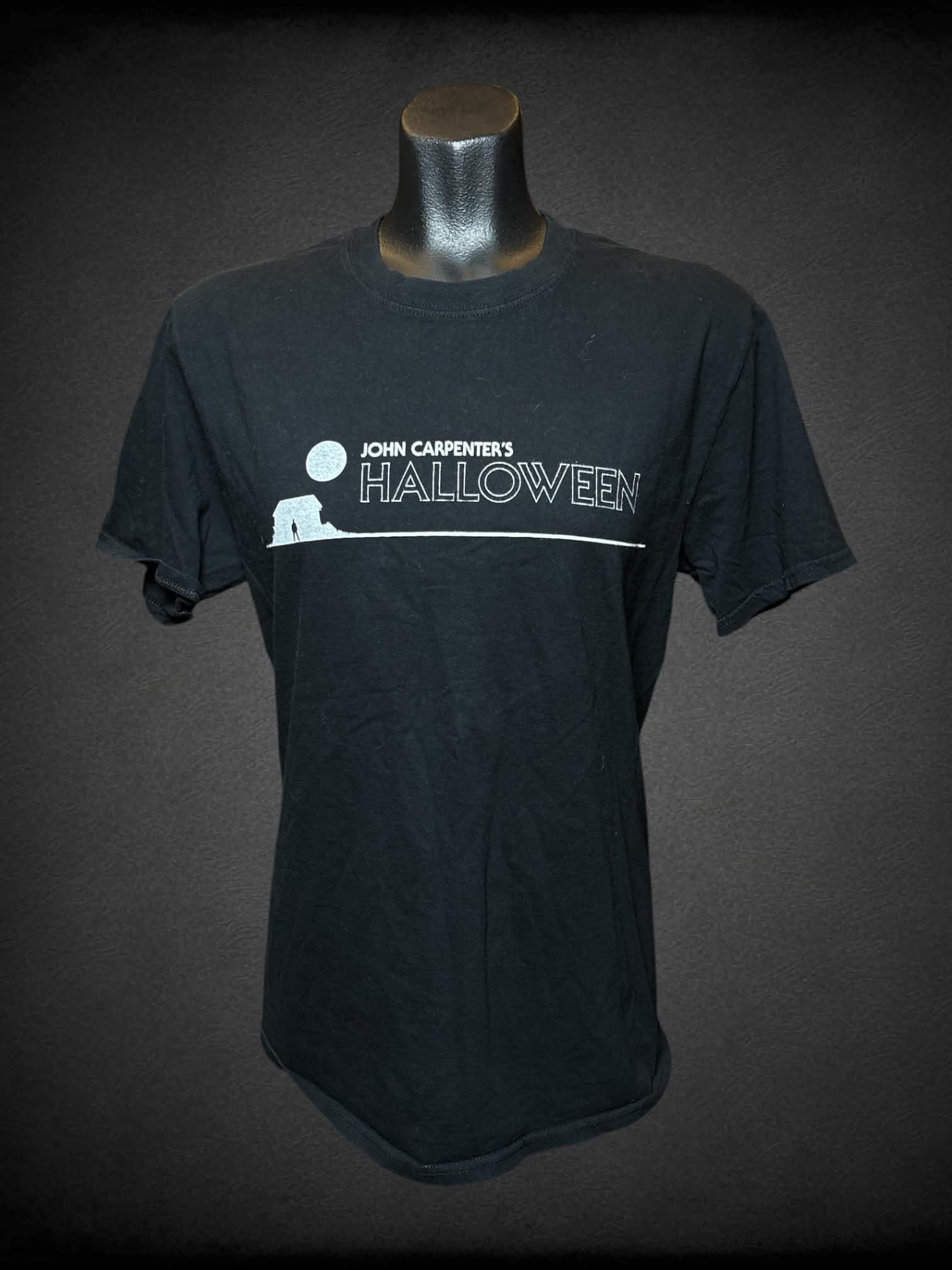M Anvil vintage & rare black t shirt with “John Carpenter’s Halloween” graphic on front