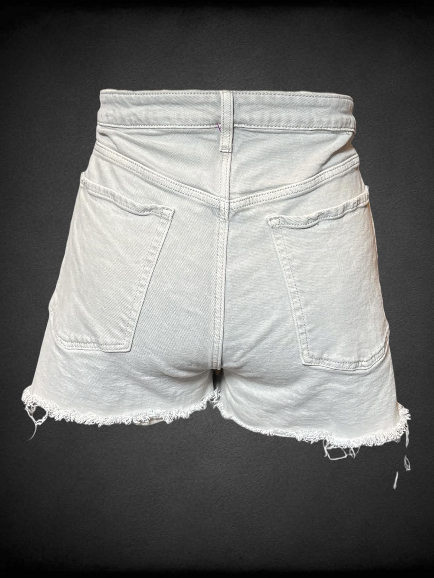 0X Old Navy light grey denim shorts with frayed hem