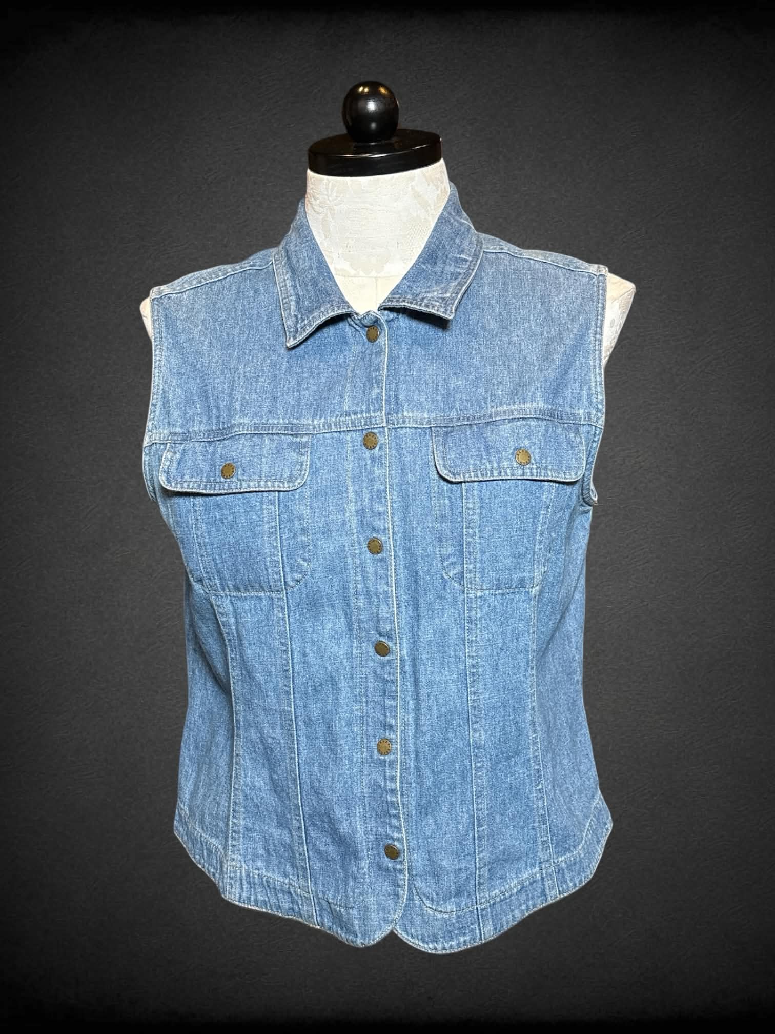 XL Crazy Horse vintage denim vest