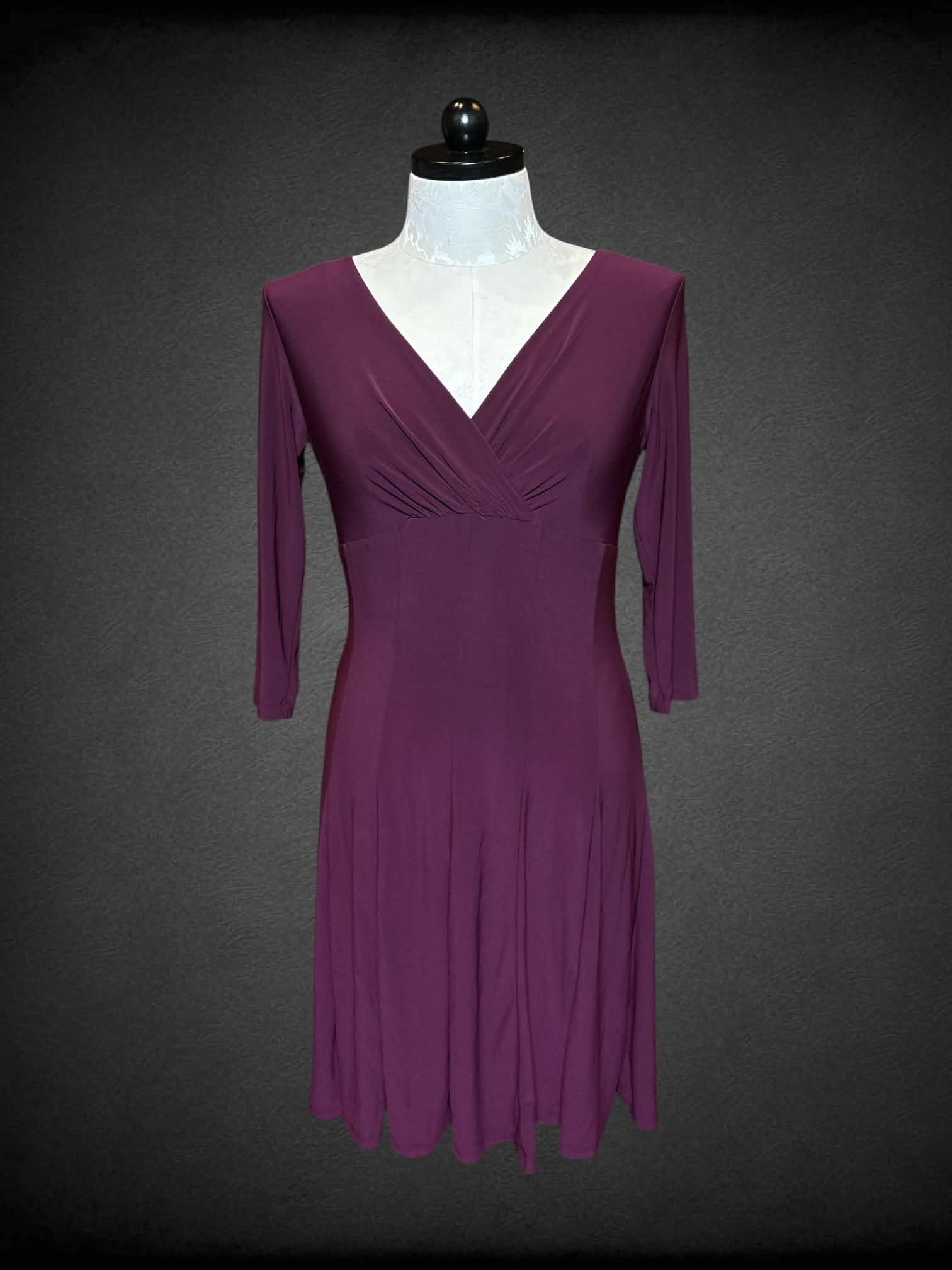 XL Ralph Lauren plum soft long-sleeve dress