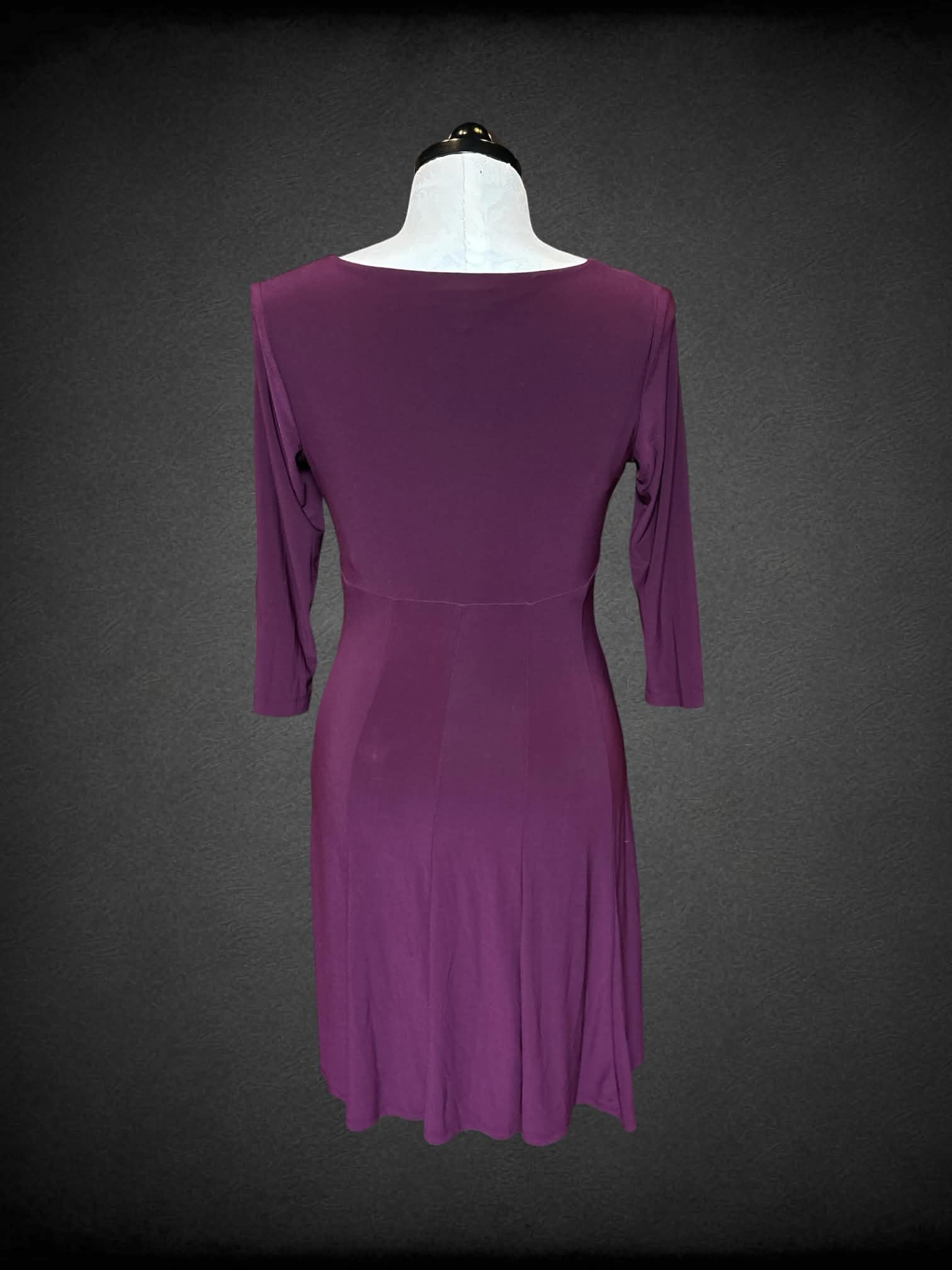 XL Ralph Lauren plum soft long-sleeve dress