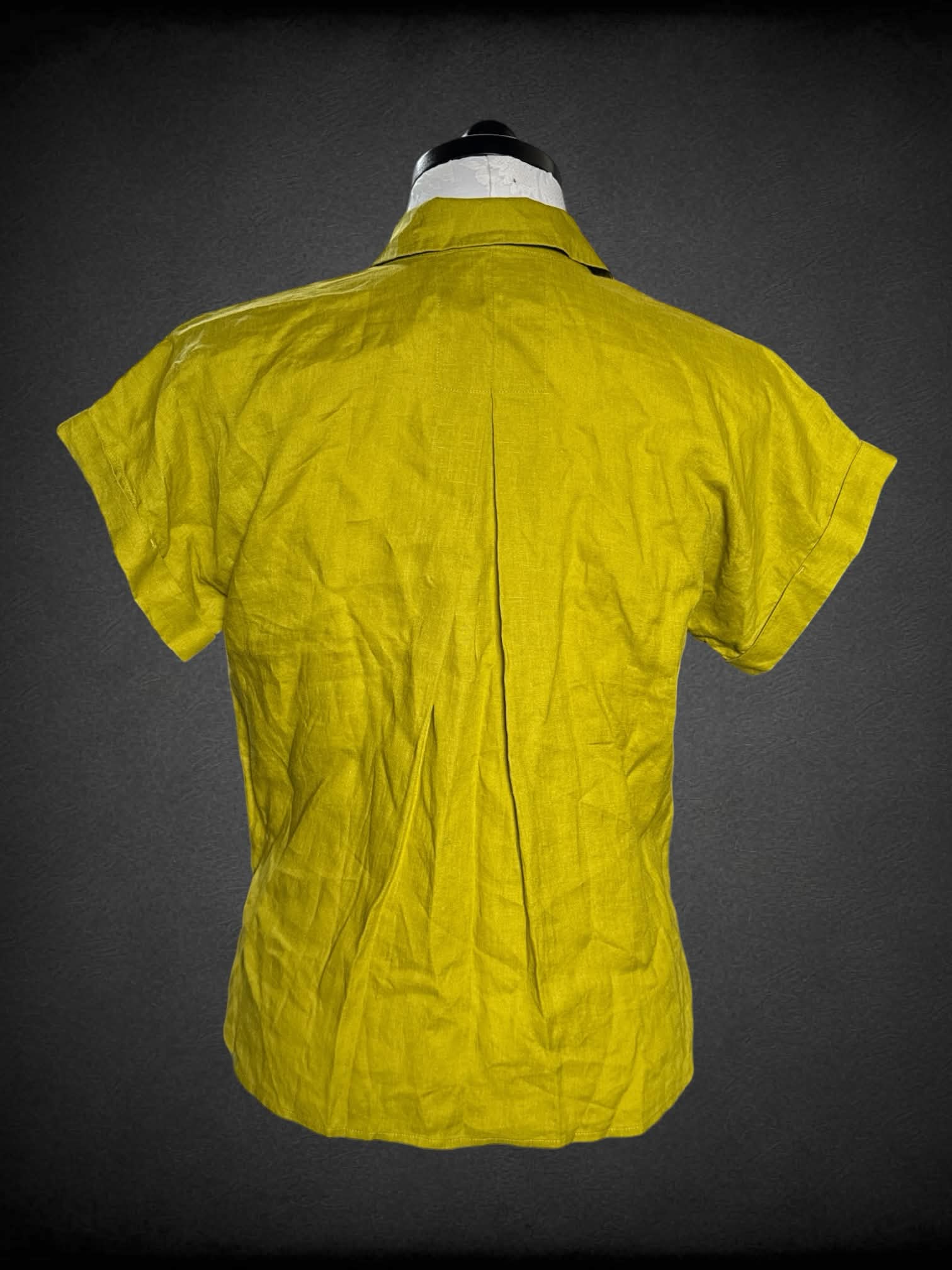 XL Eileen Fisher NWT pear green johnny collar polo