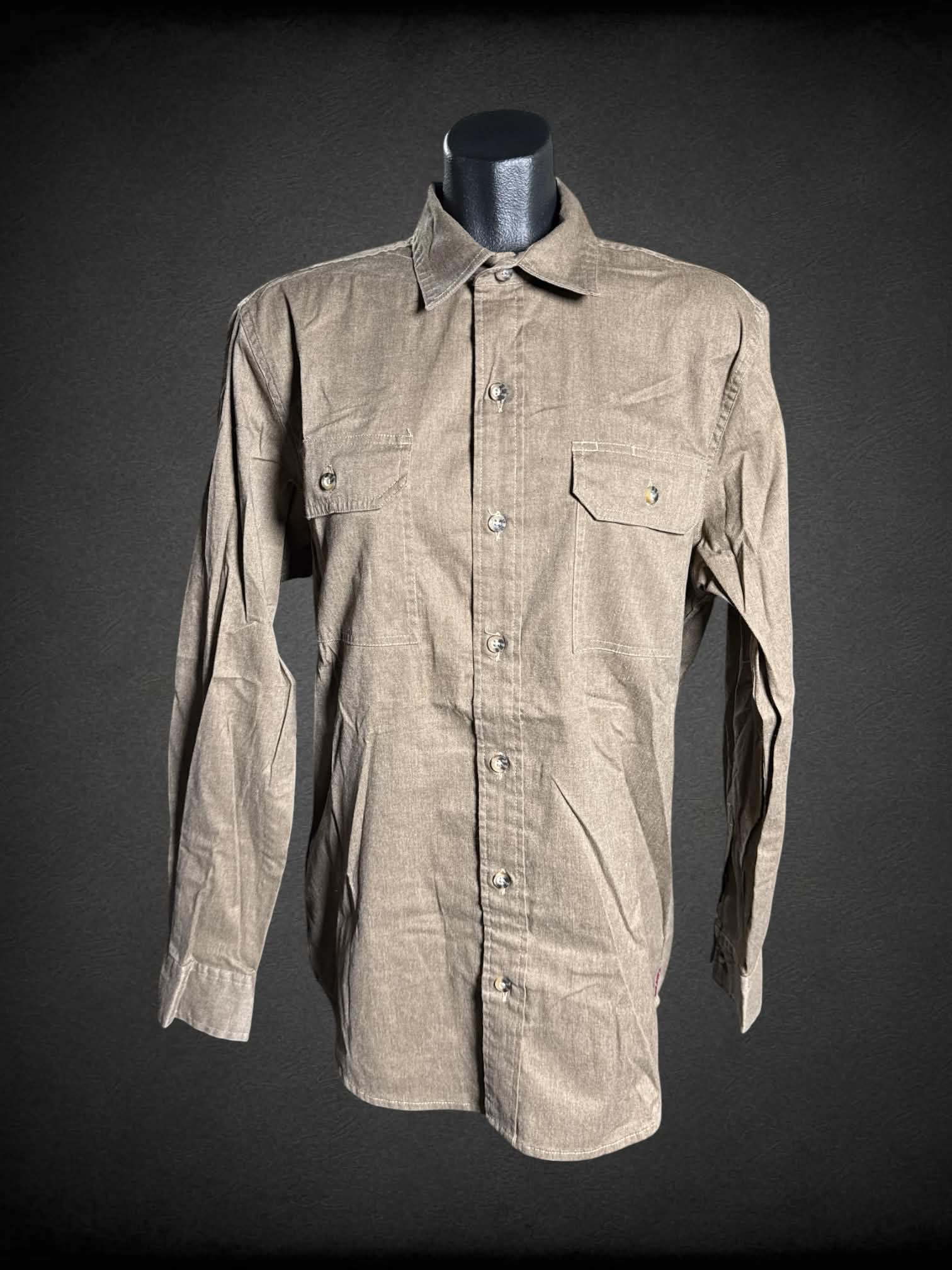 M Wrangler brown button-up shirt