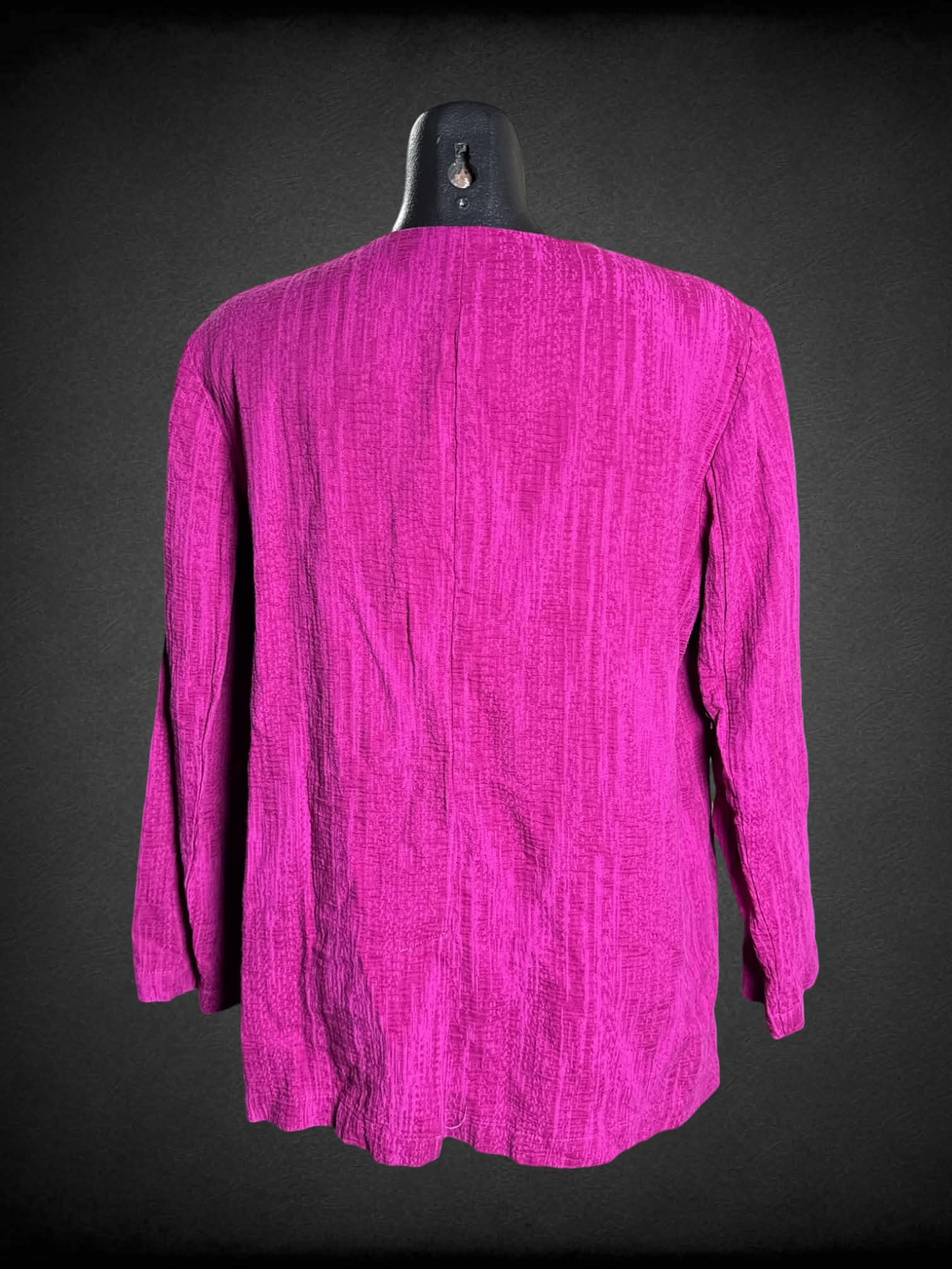 L magenta blazer with pockets