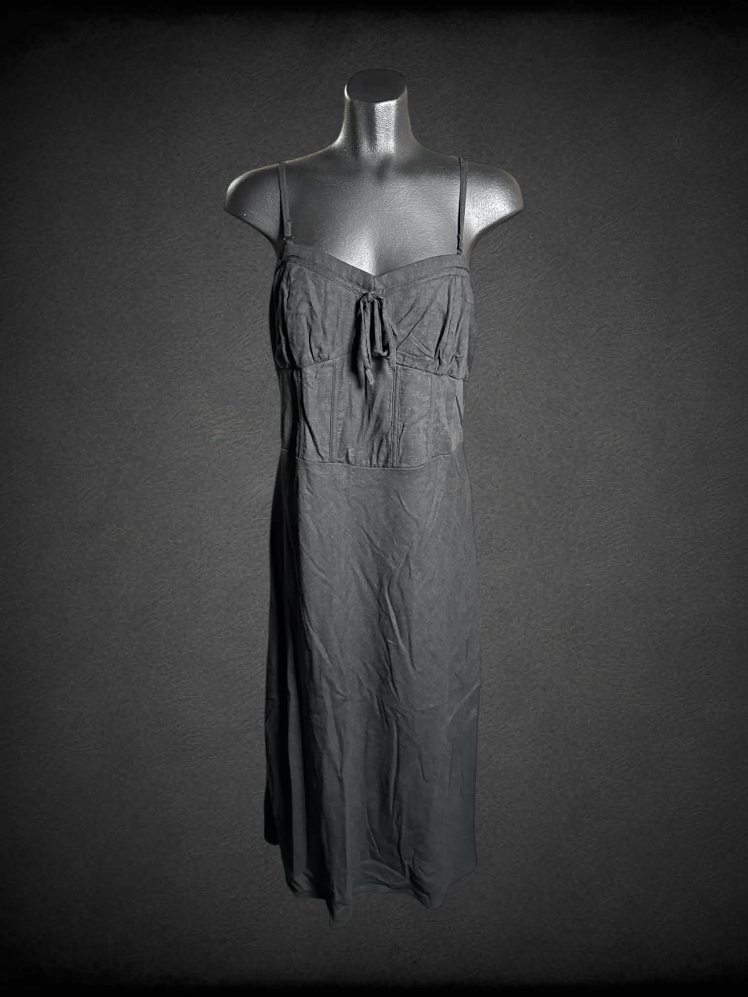 L Wild Fable black dress with adjustable straps and zipper on back