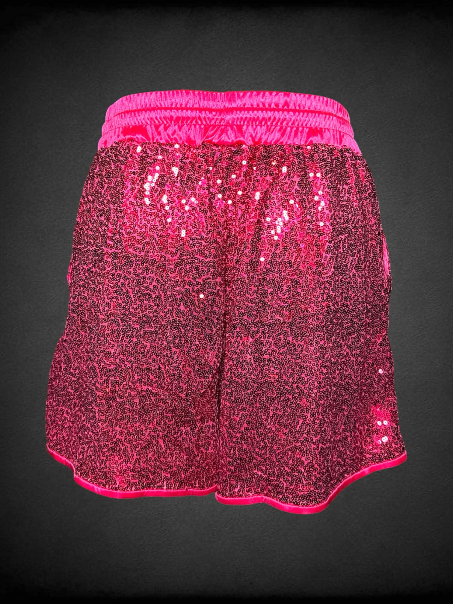 M Pesion hot pink sequined shorts with stretch waist