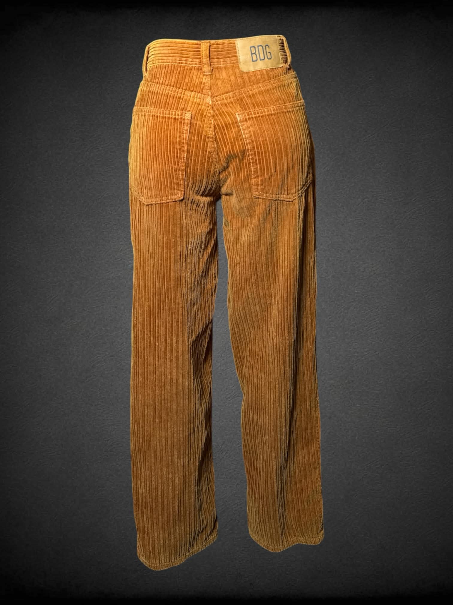 XS BDG burnt orange corduroy high-waisted pants