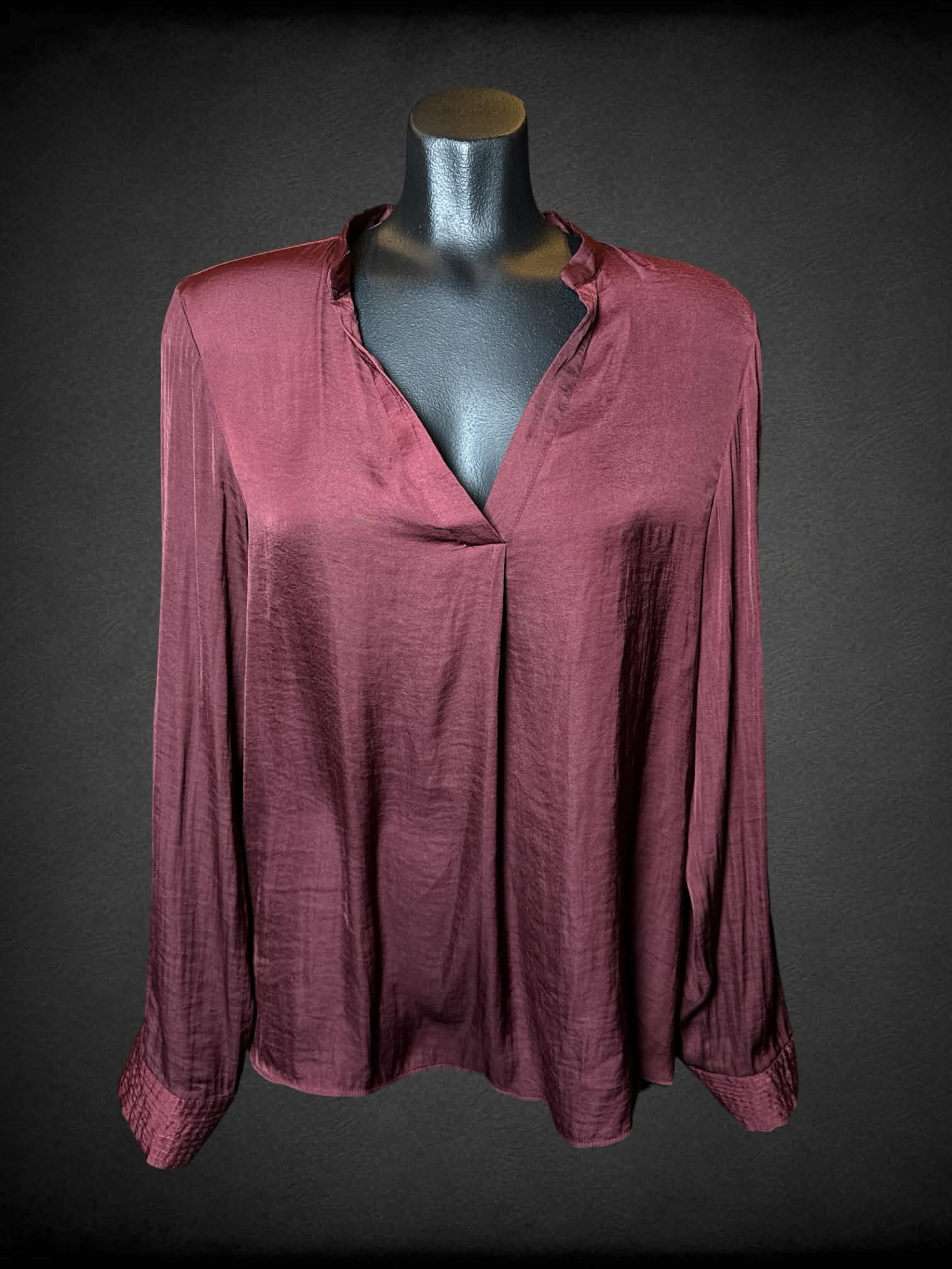 M Naked Zebra maroon button-up shirt
