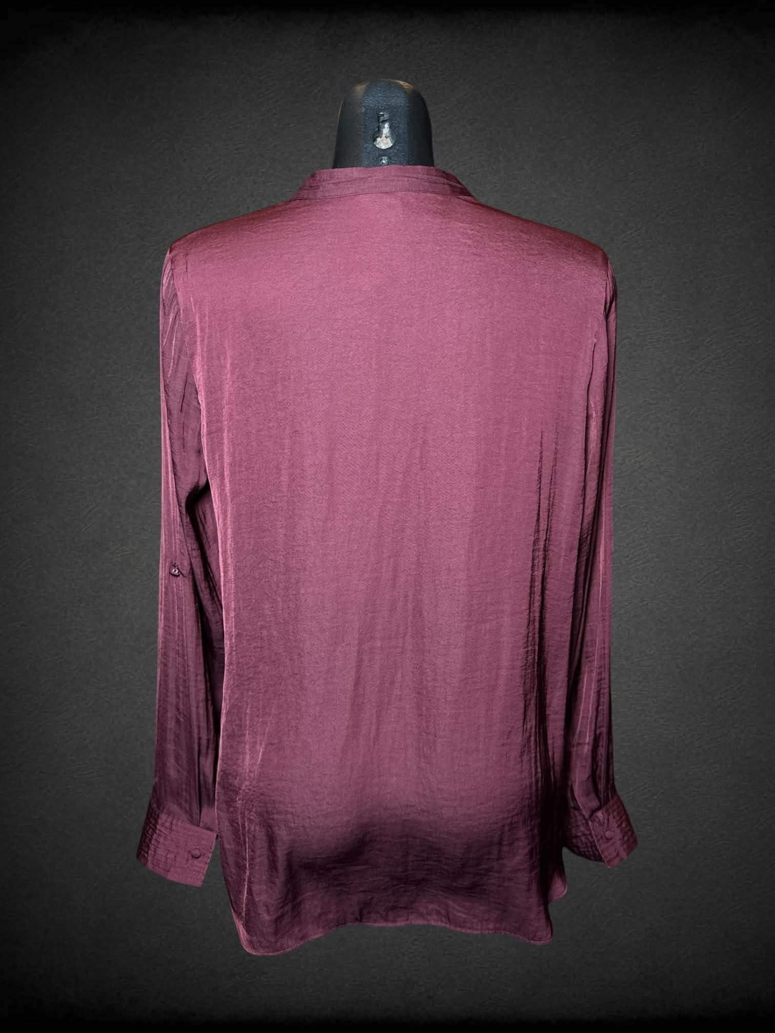 M Naked Zebra maroon button-up shirt