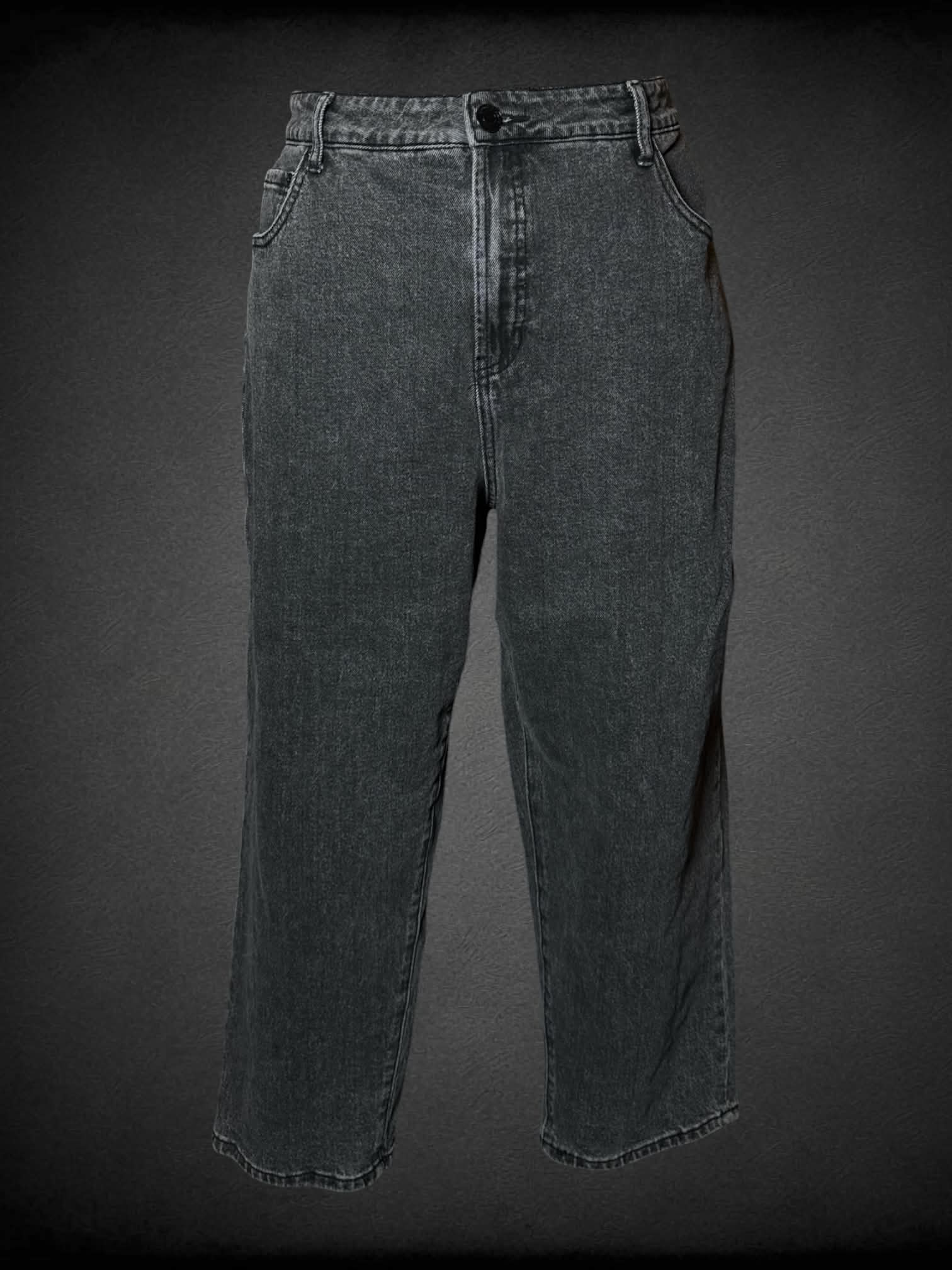 1X Eloquii grey jeans with stretch waist