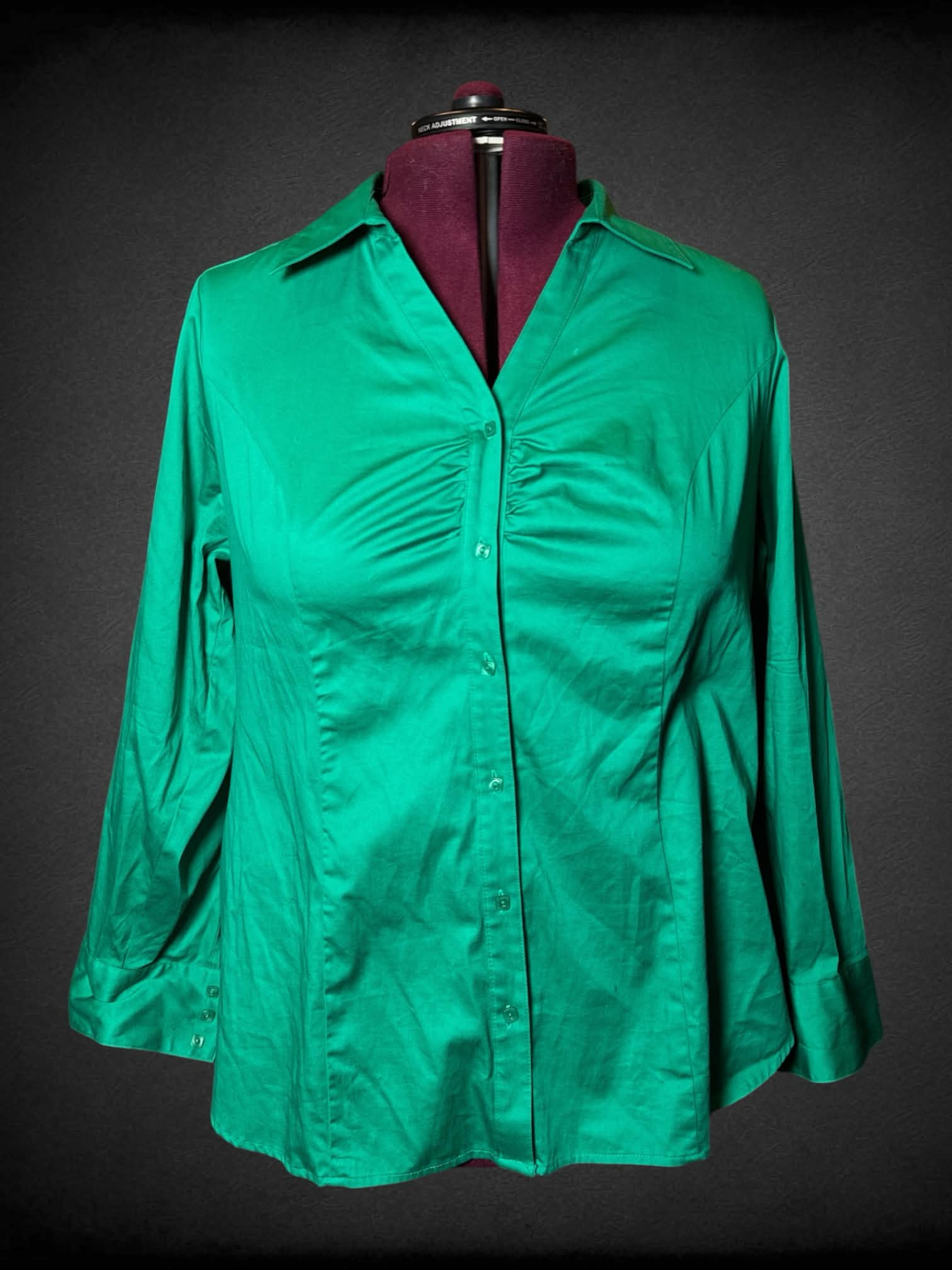 2X Lane Bryant green button-up shirt