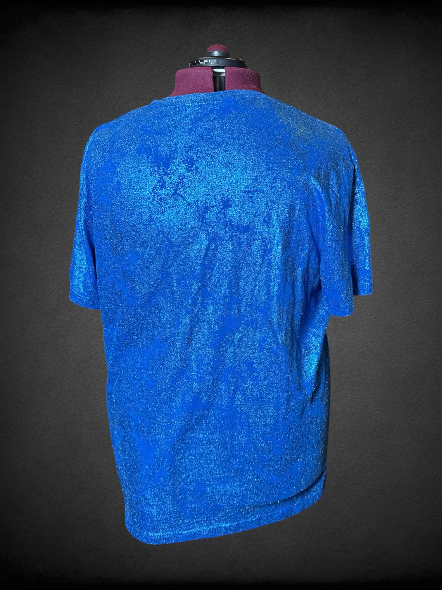 3X International Concepts sparkly blue v-neck t shirt