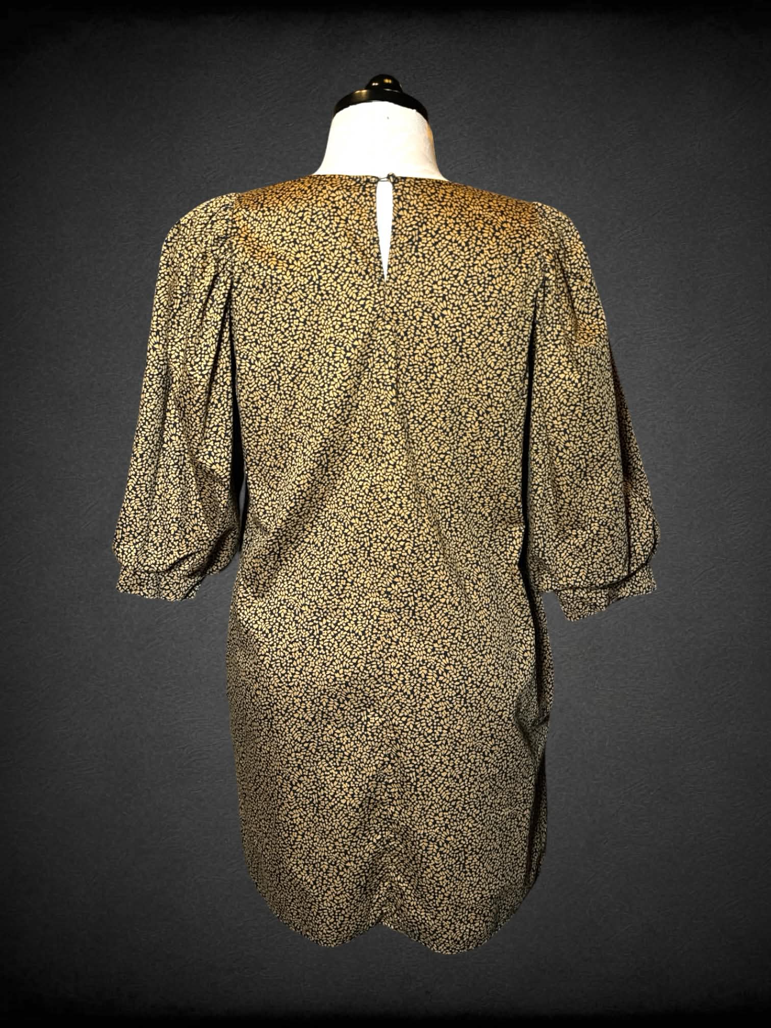 XL A New Day black & brown long-sleeve flowy dress with pockets