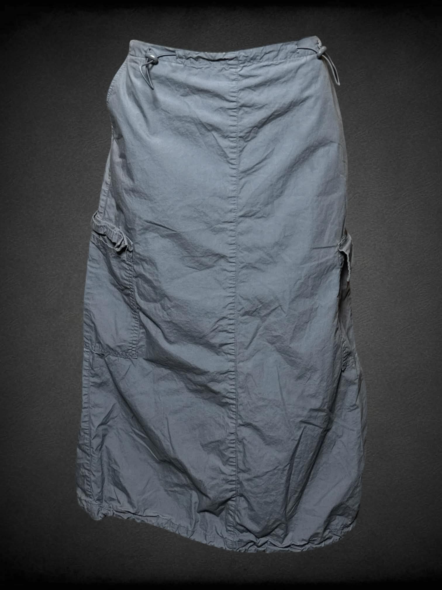 L Hunter & Brown grey cargo skirt with adjustable waist, and pocket