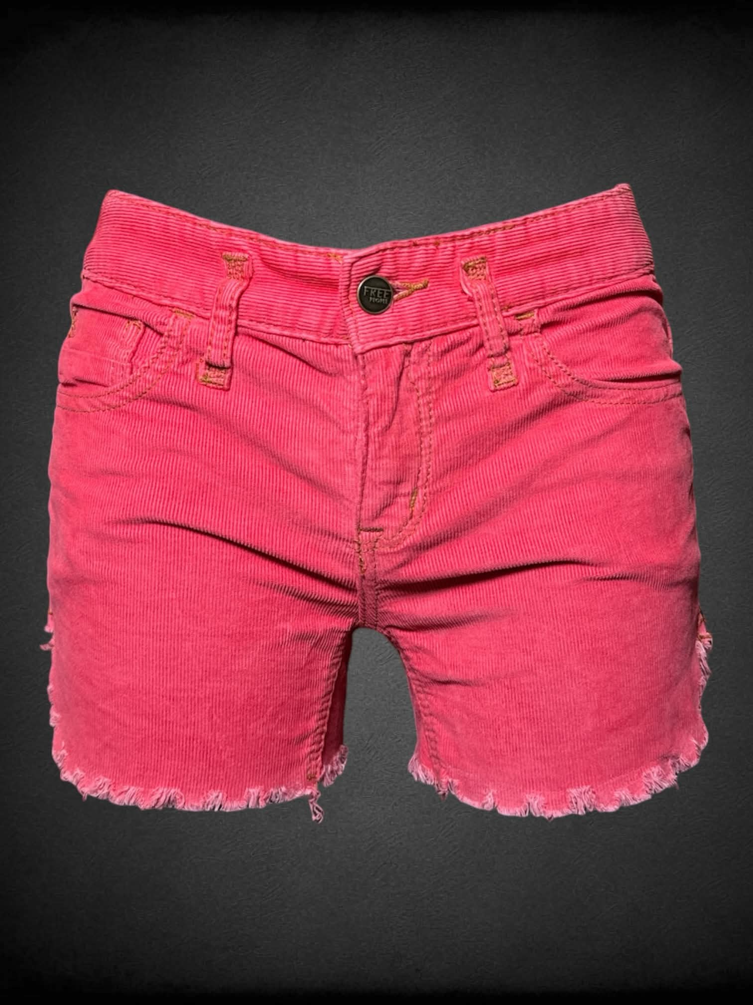 S Free People flamingo pink corduroy shorts