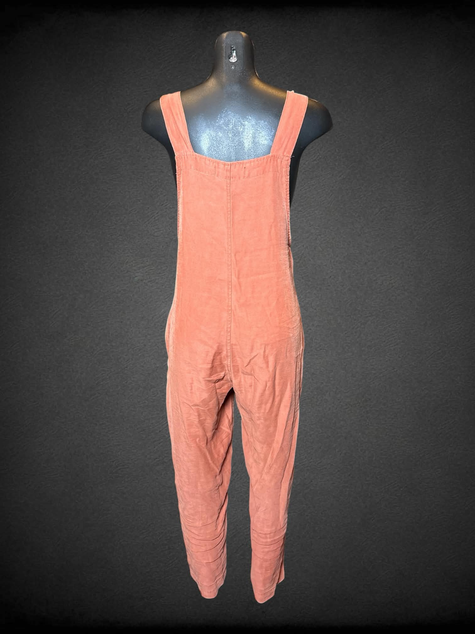 M Forever 21 soft orange overalls with adjustable tie straps
