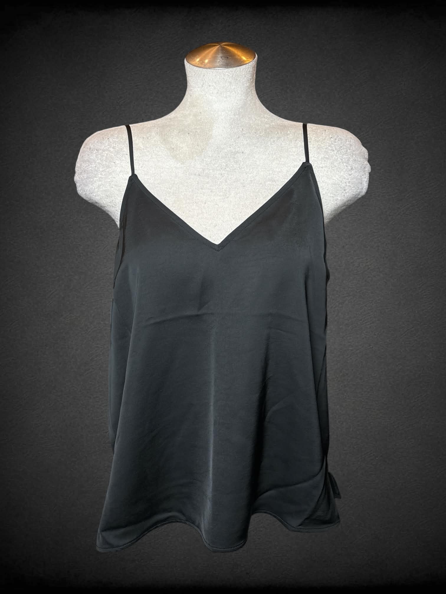 L A New Day NWT black v neck cami with adjustable straps