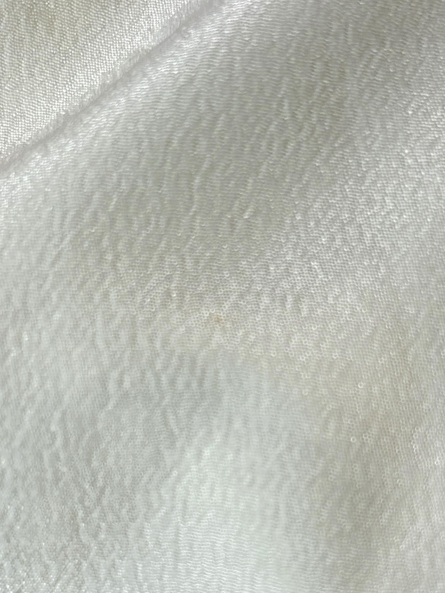 0X San Andre vintage off-white button-up shirt with lace collar