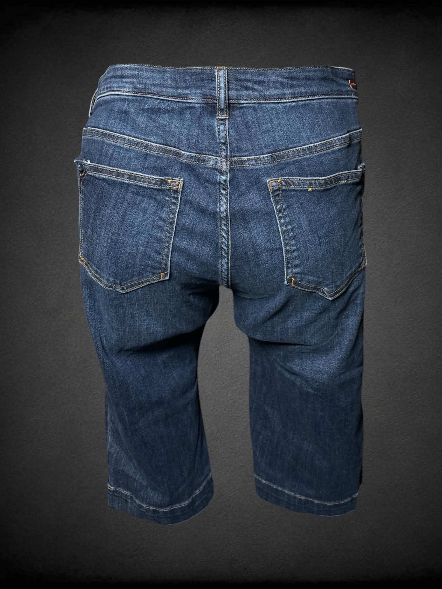 0X Anthropologie blue denim capri pants