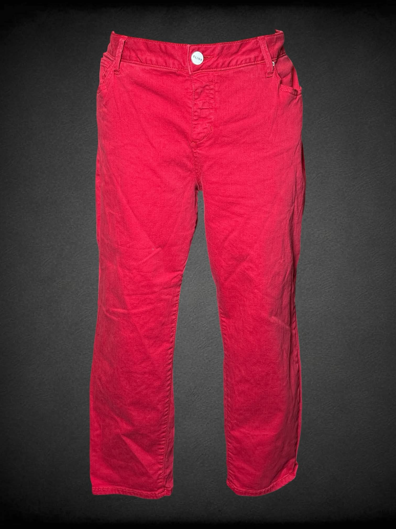 1X Slink red skinny jeans with stretch waist
