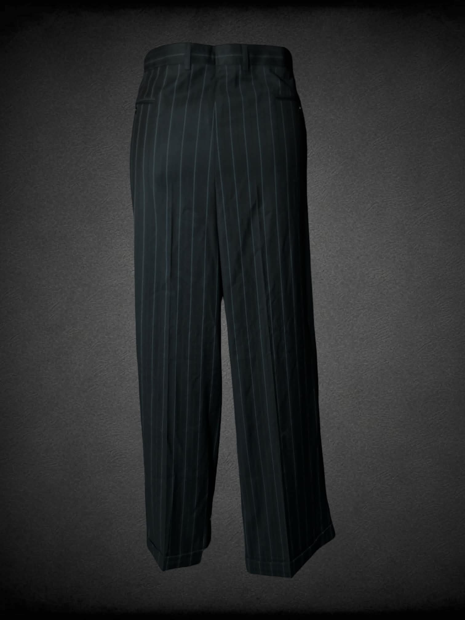 3X Bergamo New York NWT black formal pants with striped pattern