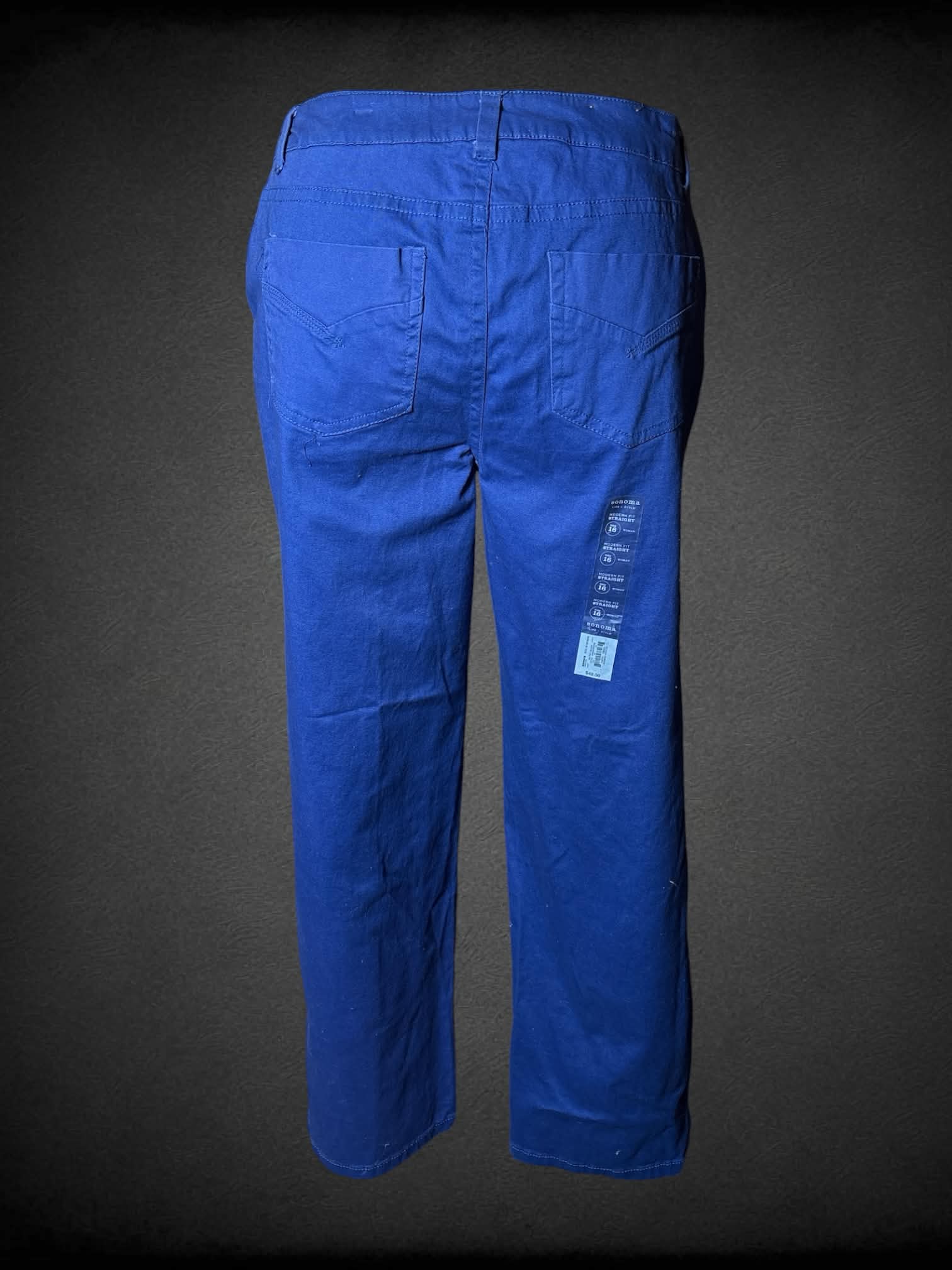 0X Sonoma NWT blue straight cut pants with stretch waist