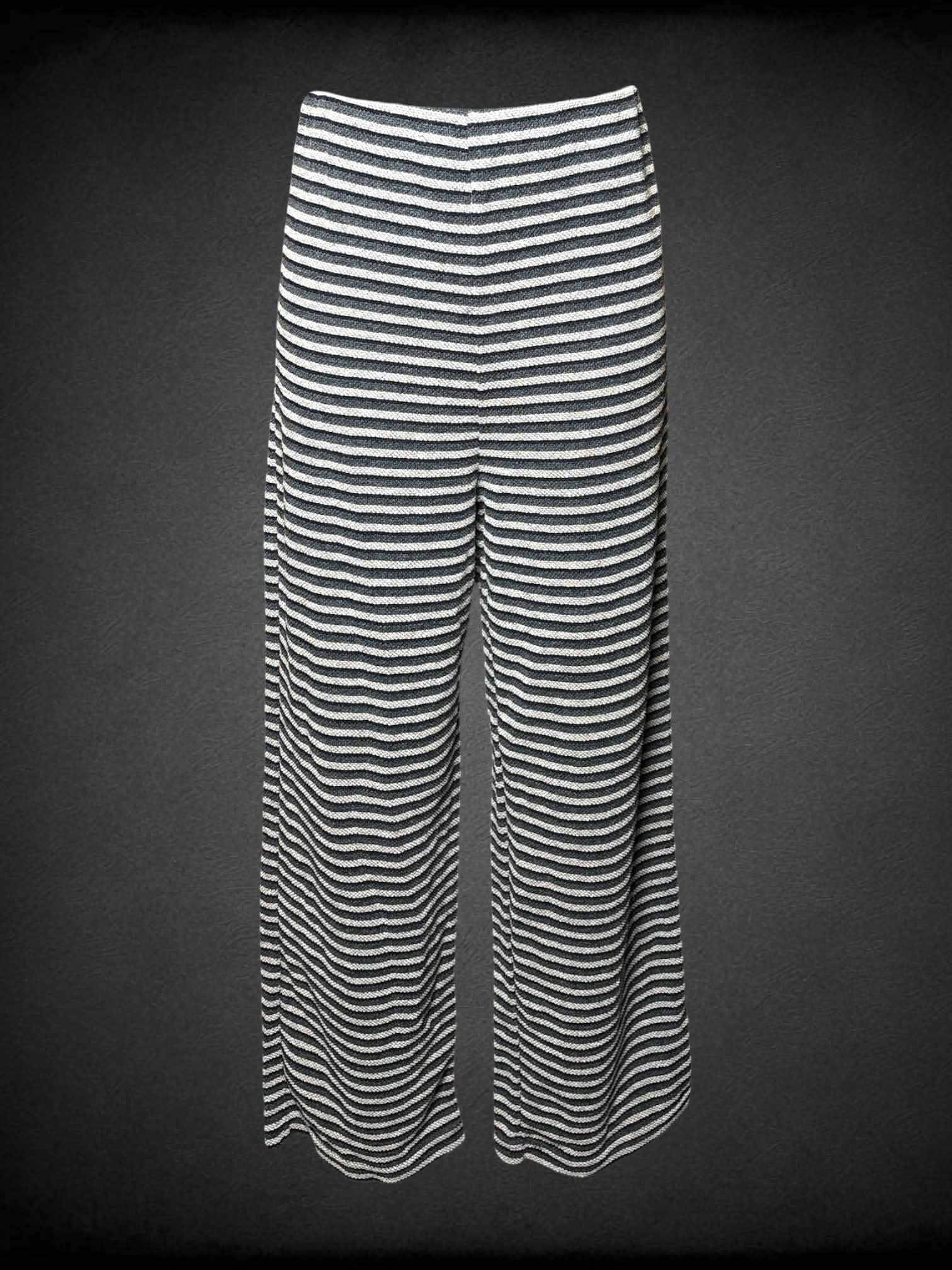 S Resource vintage grey pants with horizontal striped pattern