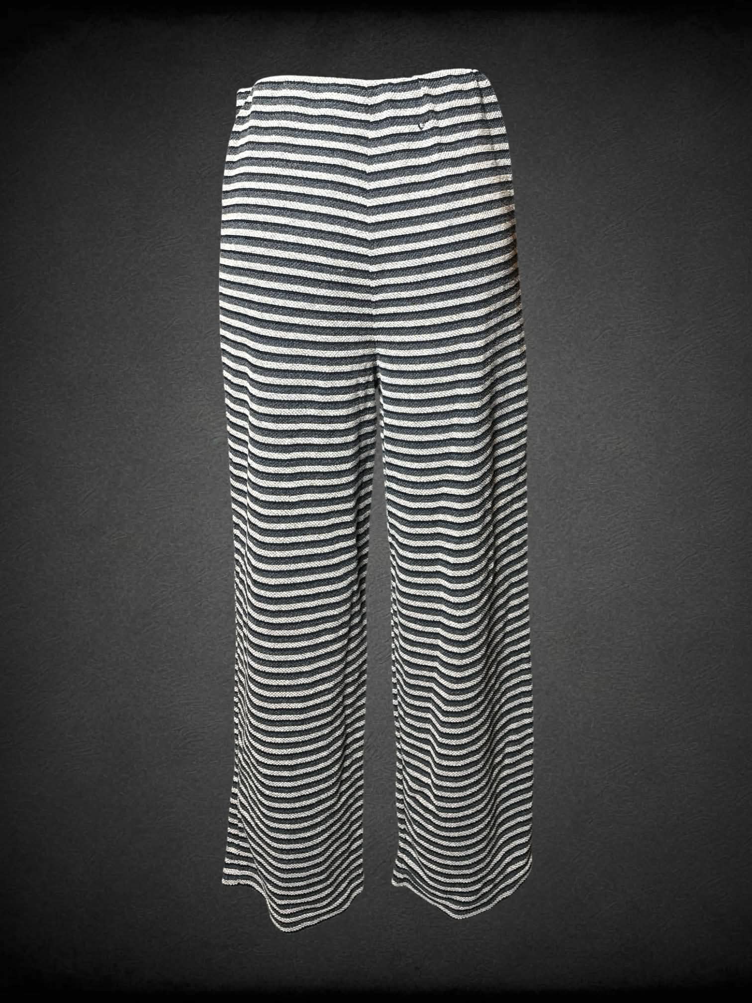 S Resource vintage grey pants with horizontal striped pattern