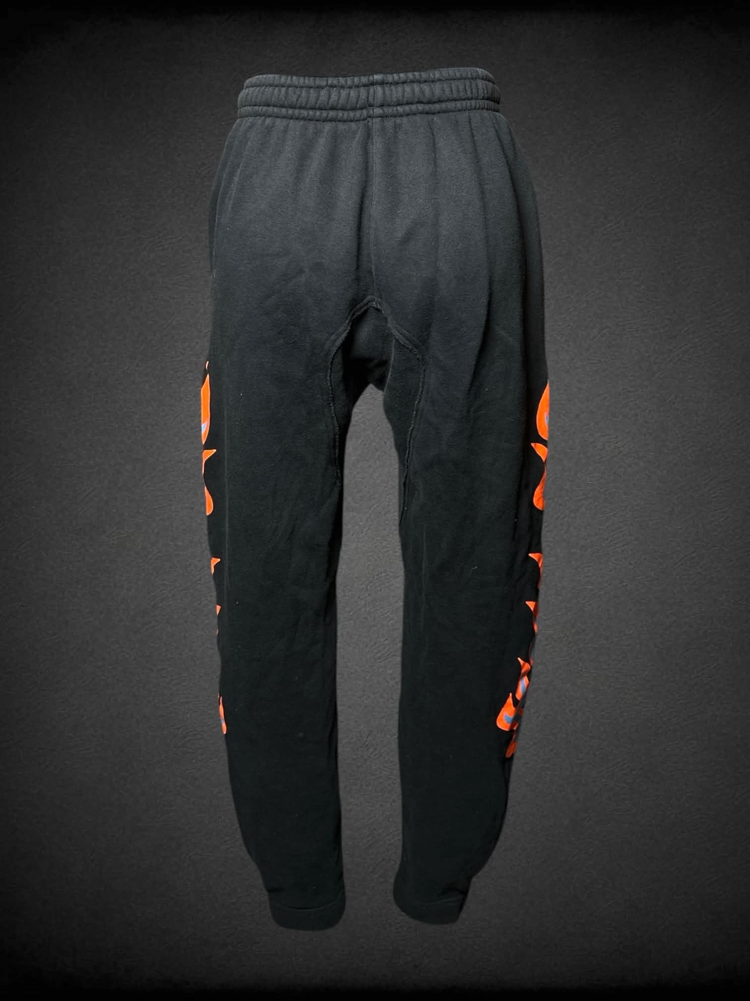 S Savage X Fenty black sweatpants with flame graphic on legs
