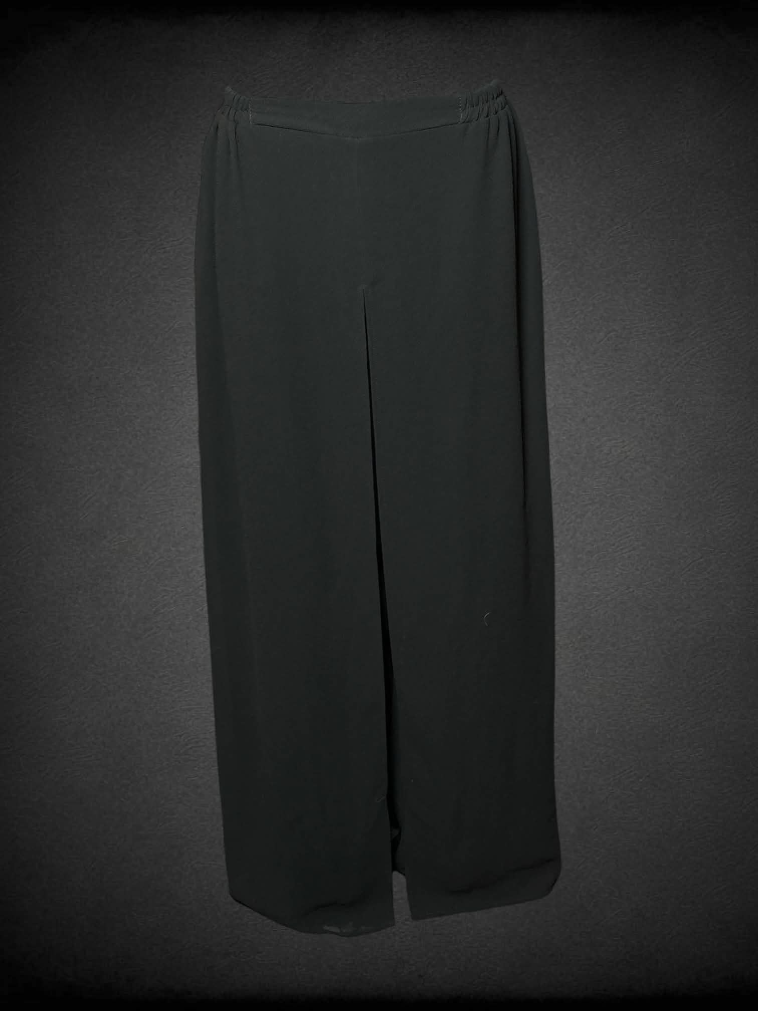 M Dressbarn black flowy wide-leg pants with outer layer, and stretch waist