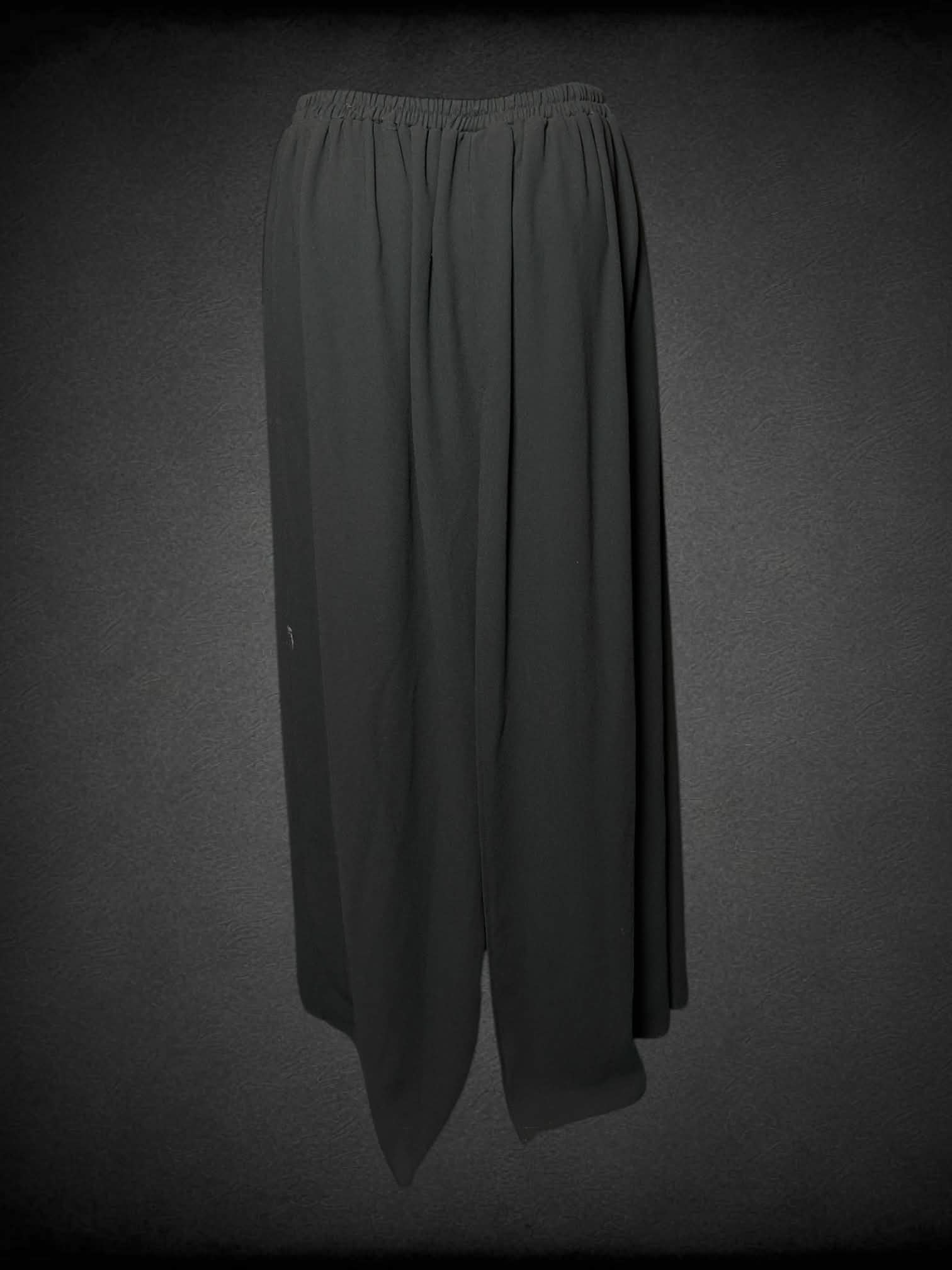 M Dressbarn black flowy wide-leg pants with outer layer, and stretch waist