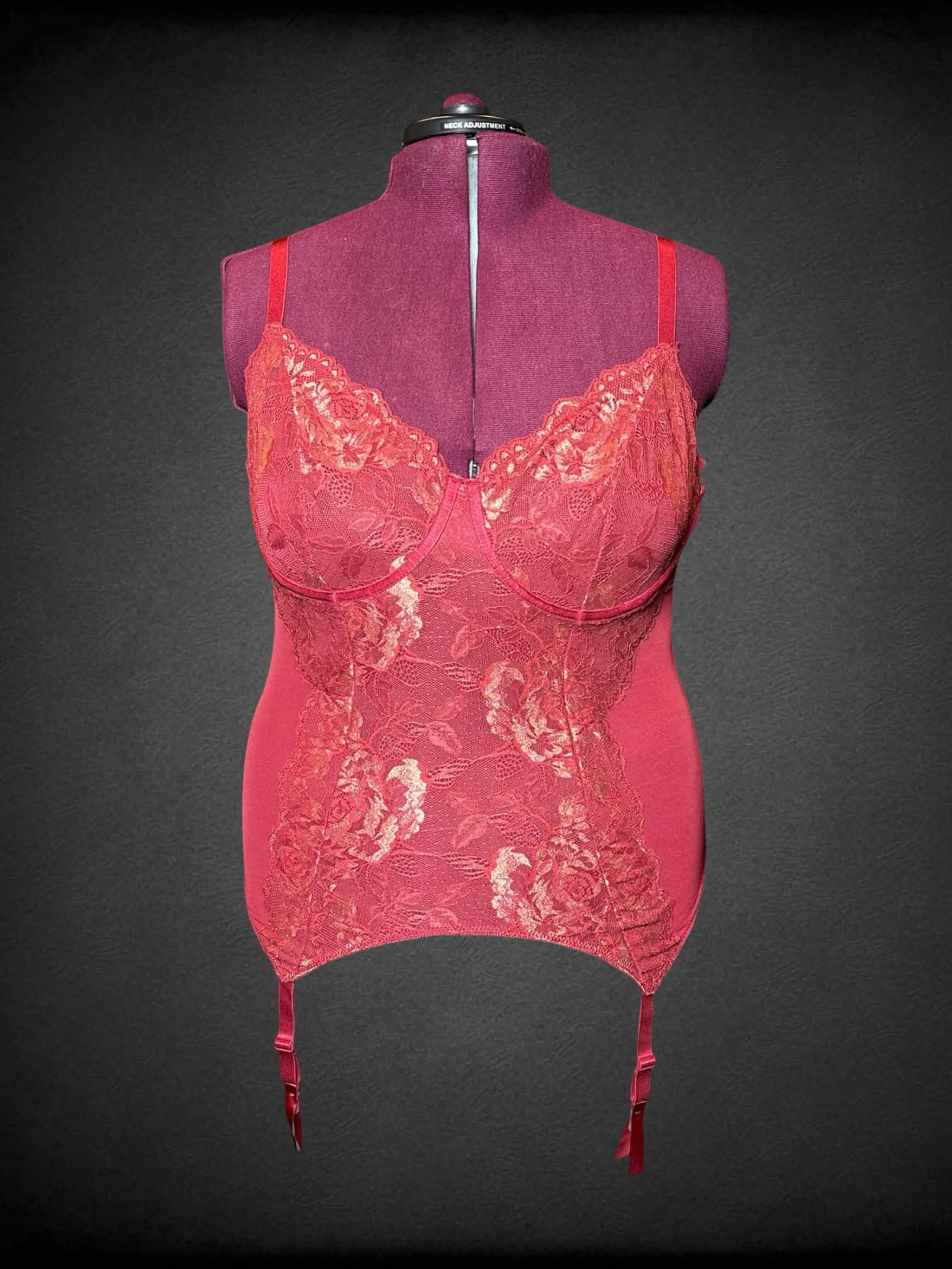 2X Torrid NWT red sheer lace lingerie corset top