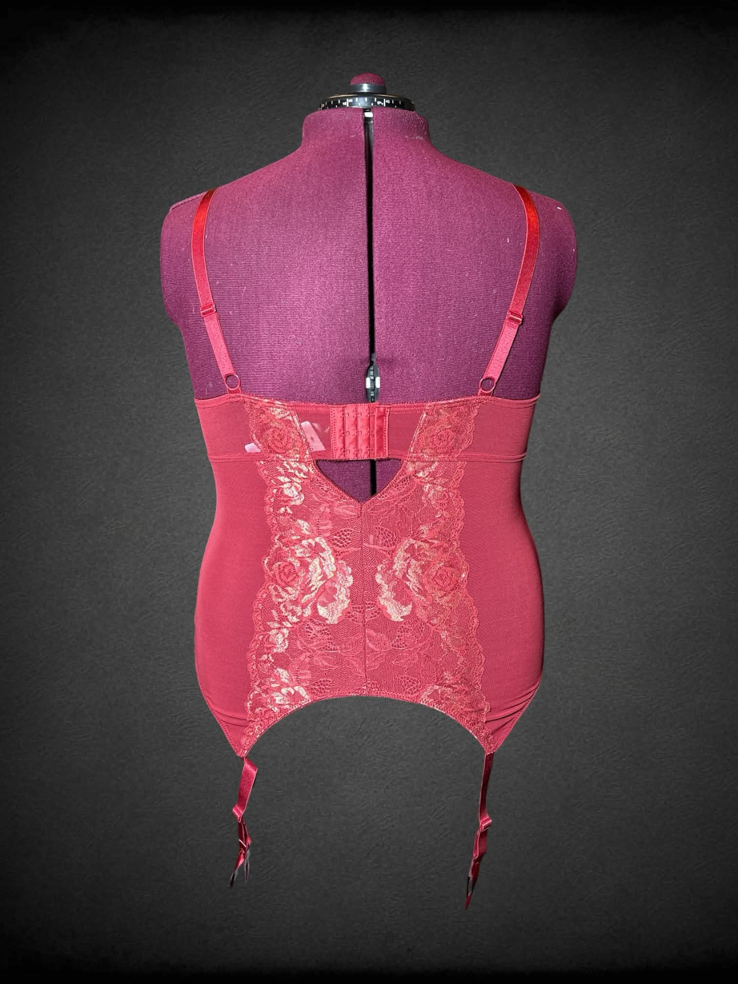 2X Torrid NWT red sheer lace lingerie corset top