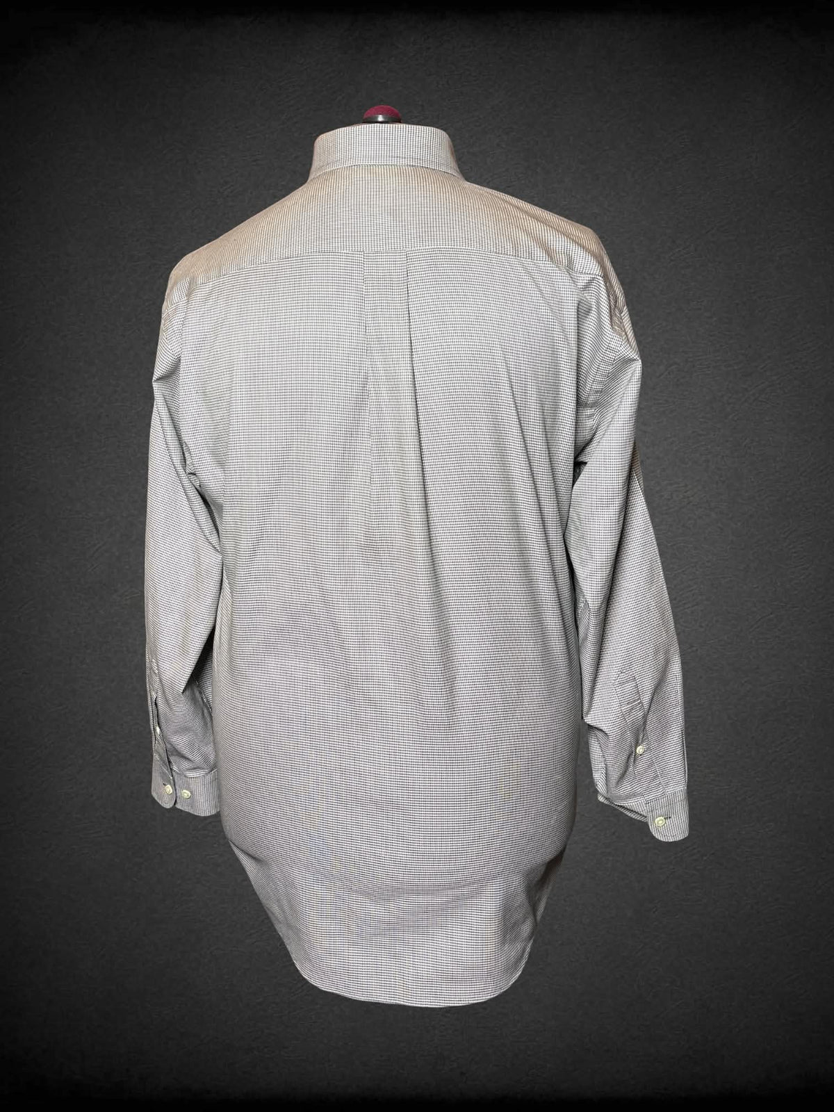 2X Jos. A. Bank black & white button-down shirt with tiny houndstooth pattern