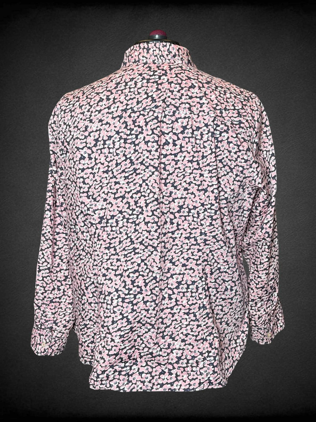 2X Talbots pink button-up shirt with flower pattern