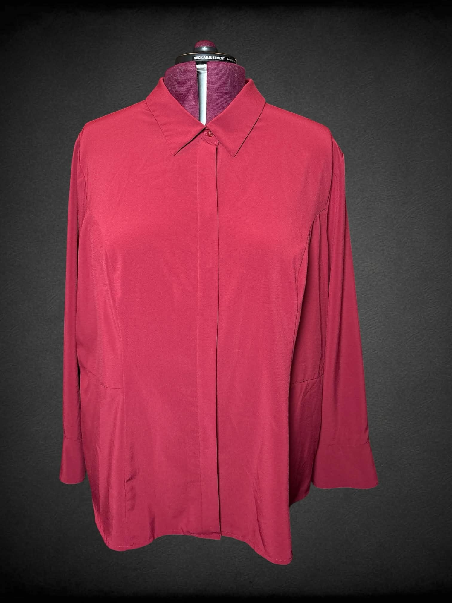 3X Lane Bryant red button-up shirt